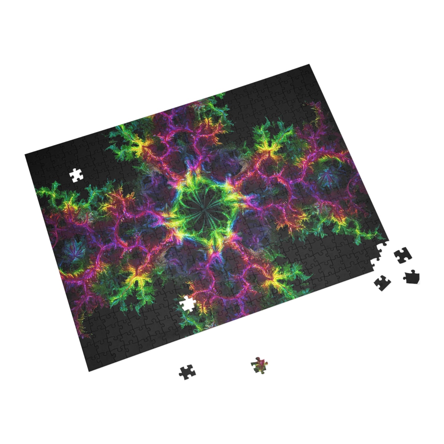 Colorful Fractal Art Puzzle - 1000-Piece Jigsaw for Mindfulness & Fun