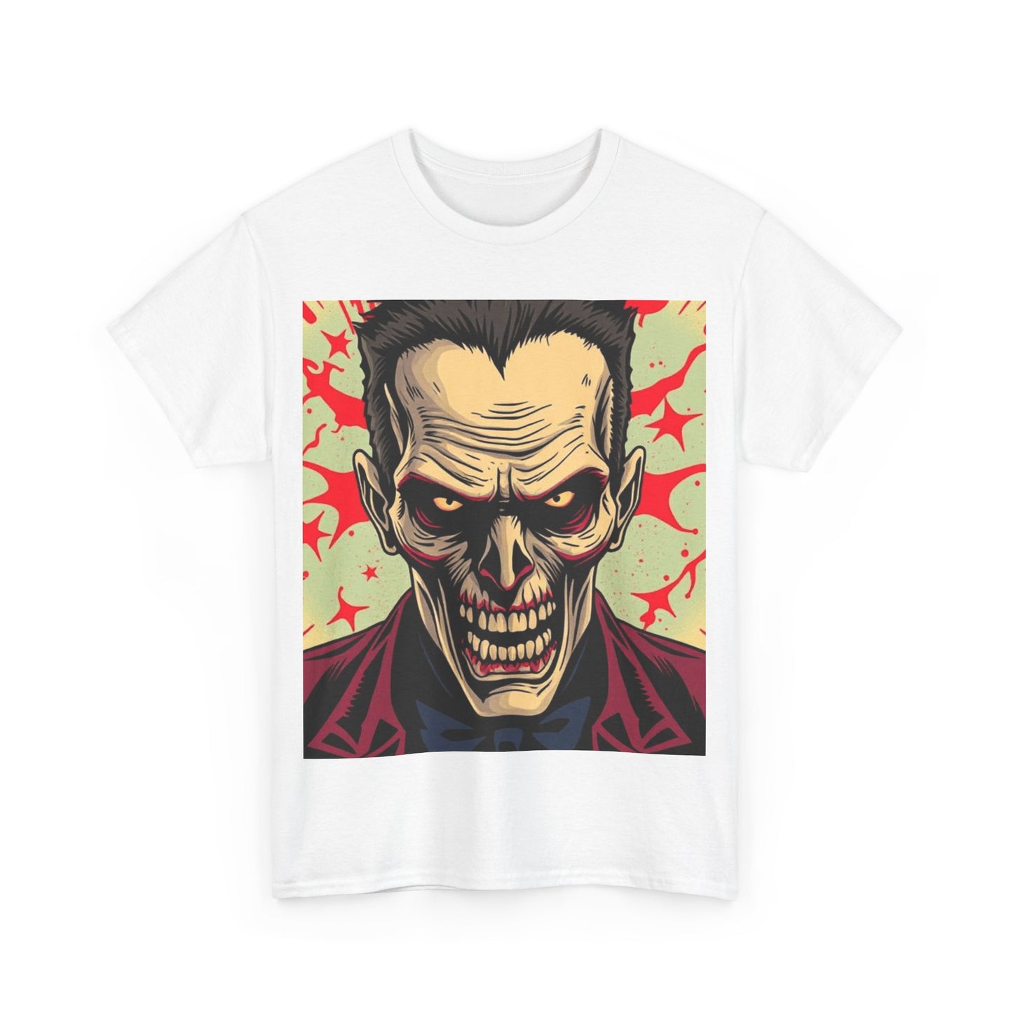 UK - Gothic Skull Art Unisex Heavy Cotton Tee - Perfect for Halloween and Horror Fans