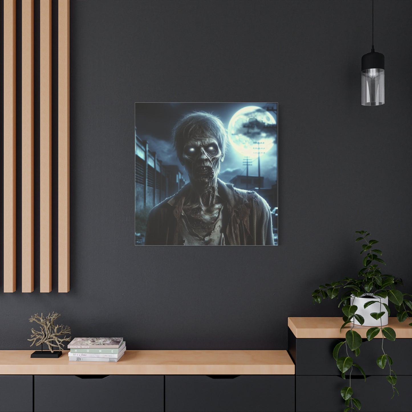 Zombie Wall Art Canvas - Spooky Home Decor