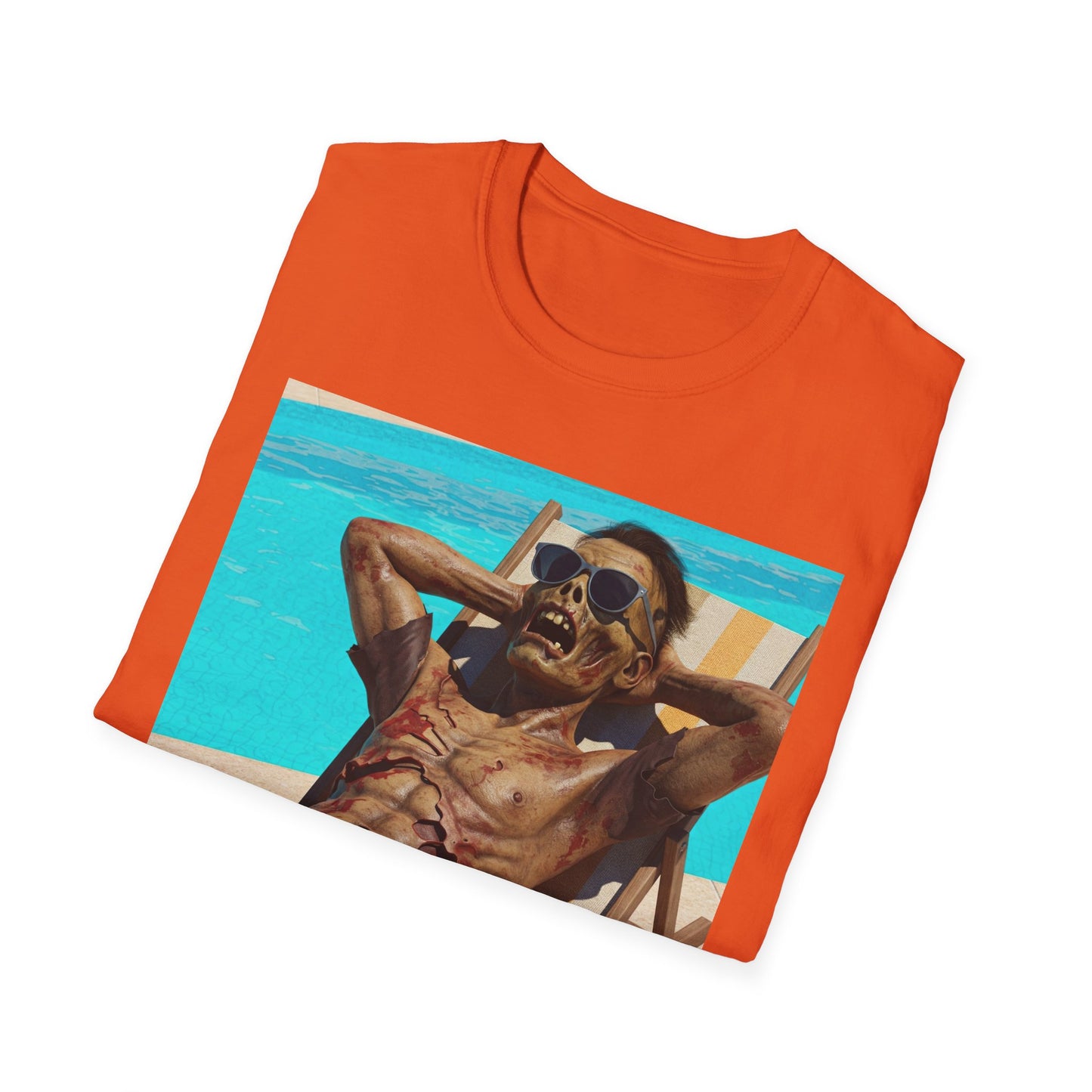 Zombie Relaxation Unisex Softstyle T-Shirt - Perfect for Halloween and Casual Outings