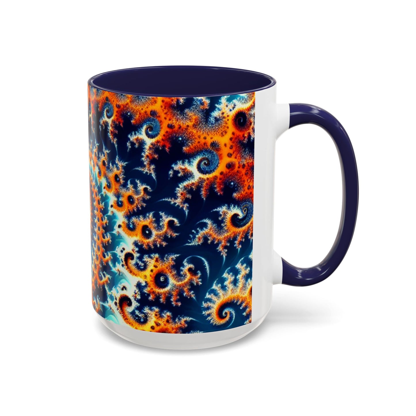 Vibrant Spiral Design Coffee Mug - 11/15oz Ceramic Accent Cup for Art Lovers