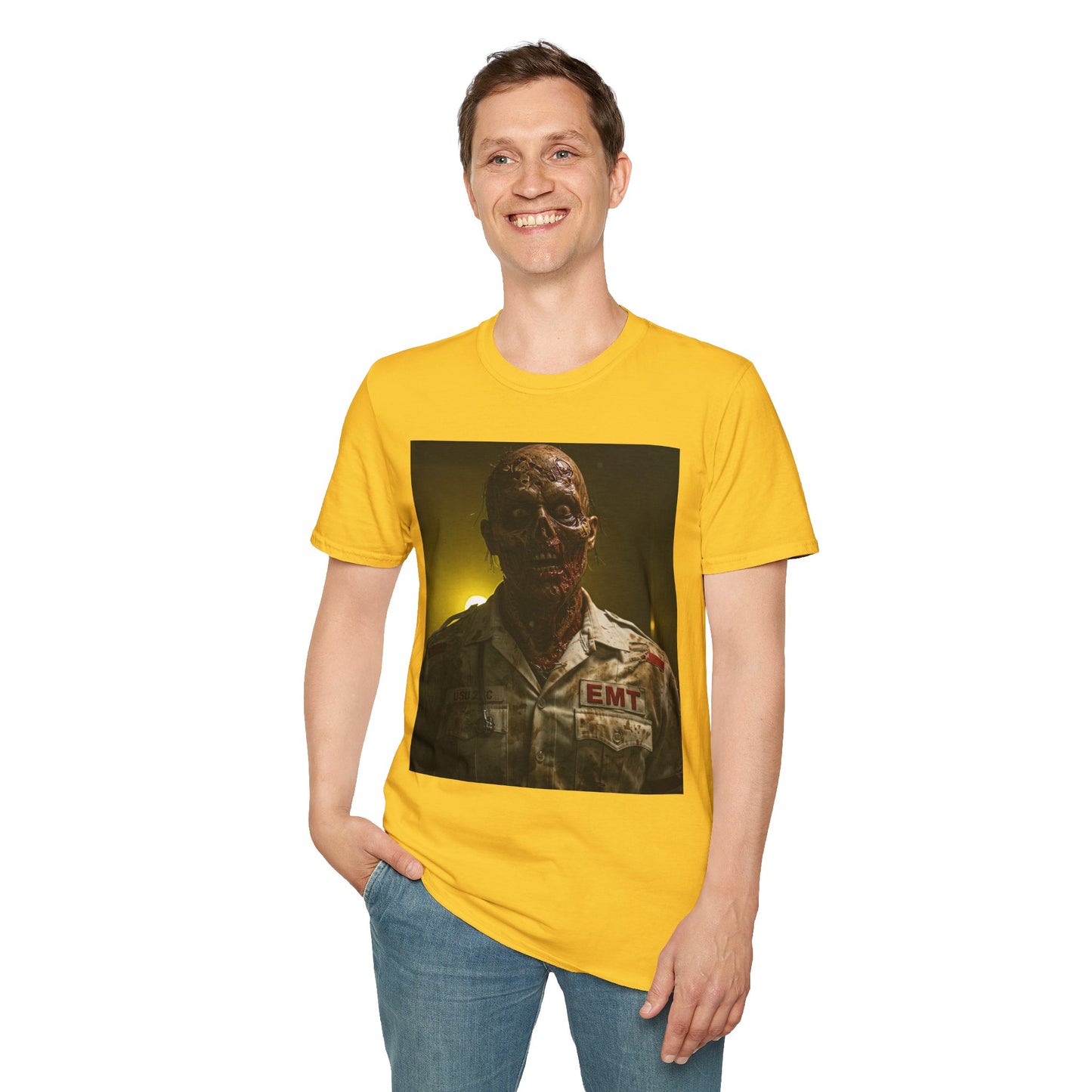 Zombie EMT Unisex Softstyle T-Shirt - Horror Apparel for Halloween