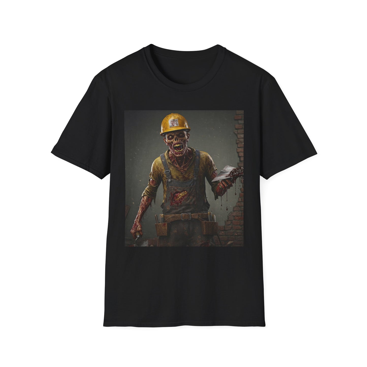 Zombie Construction Worker Unisex Softstyle T-Shirt