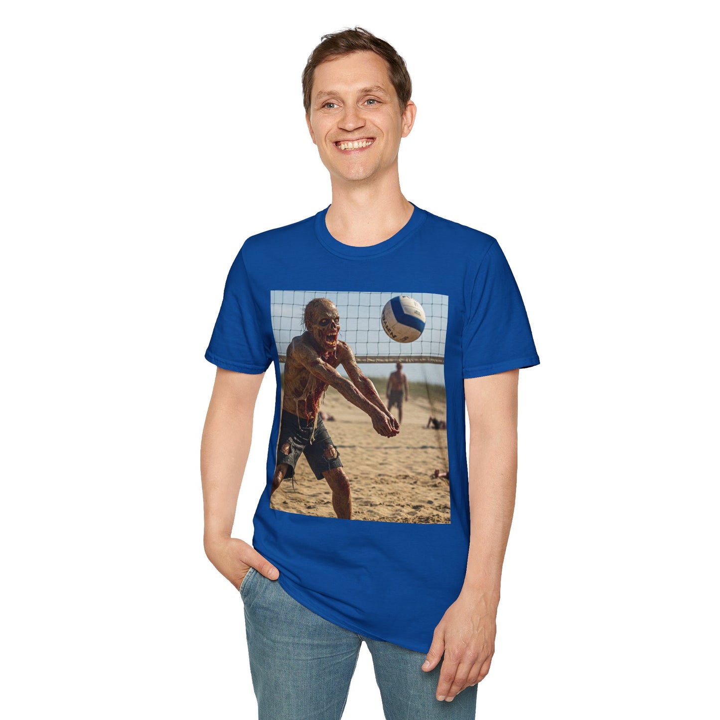 Beach Volleyball Unisex Softstyle T-Shirt - Perfect for Summer Fun and Sports Lovers