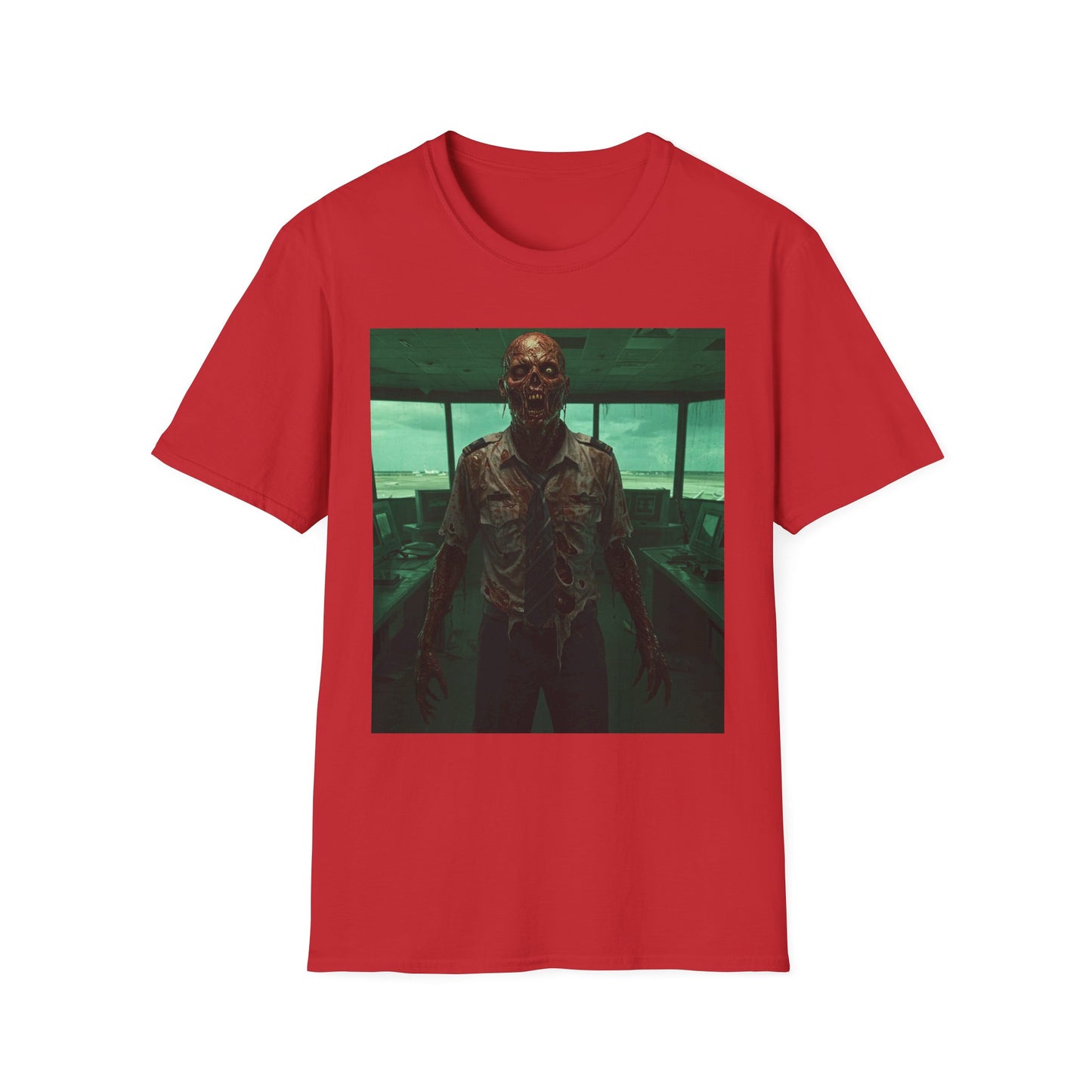 Unisex Softstyle Zombie Graphic Tee - Perfect for Halloween and Horror Fans