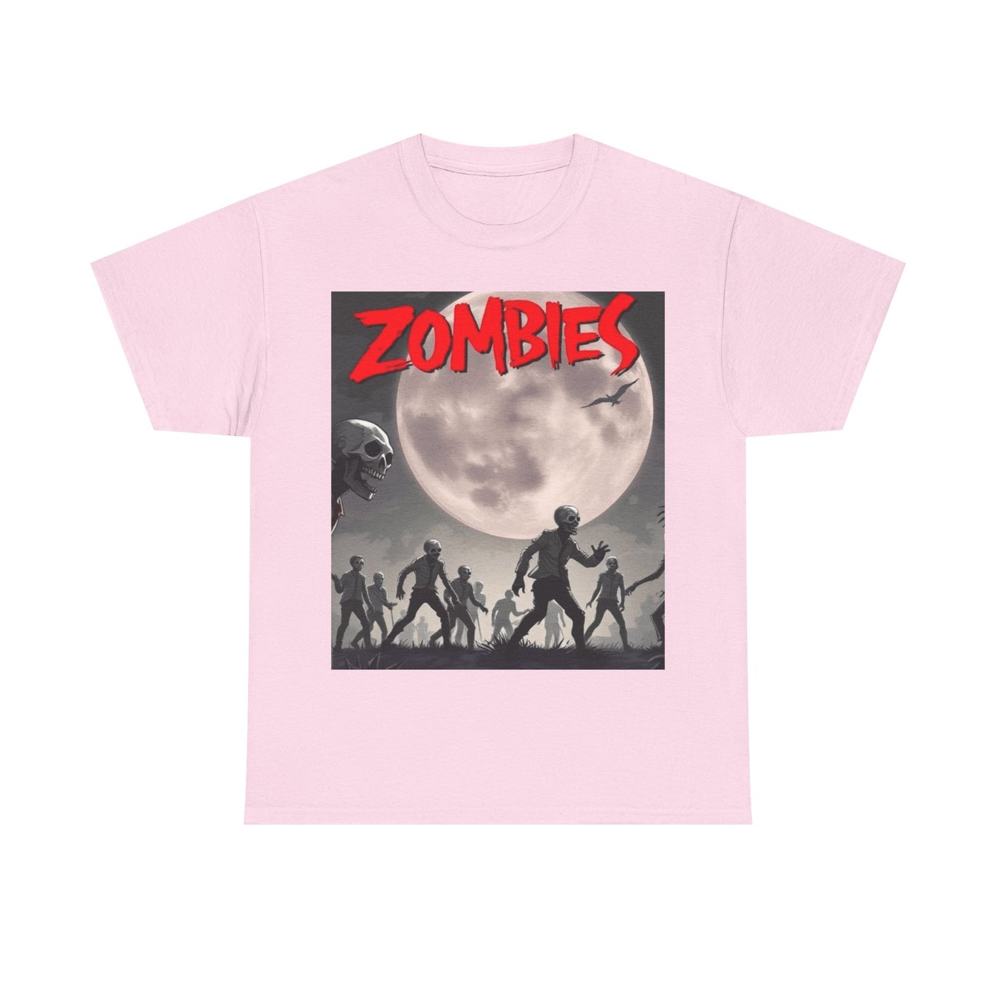 UK - Zombie Themed Unisex Heavy Cotton Tee - Perfect for Halloween and Horror Lovers