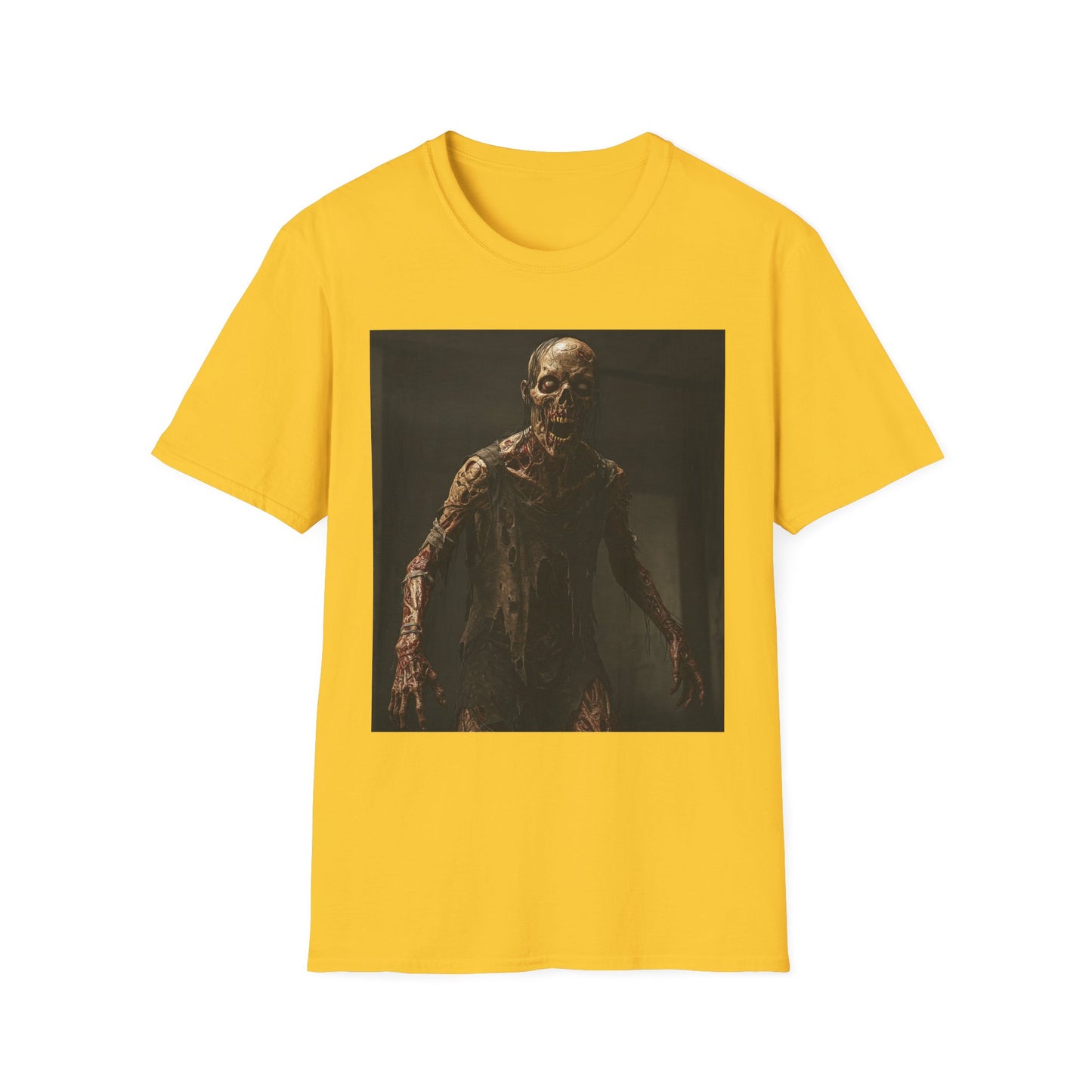 Apocalyptic Portrait Tee, bold, decaying zombie graphic