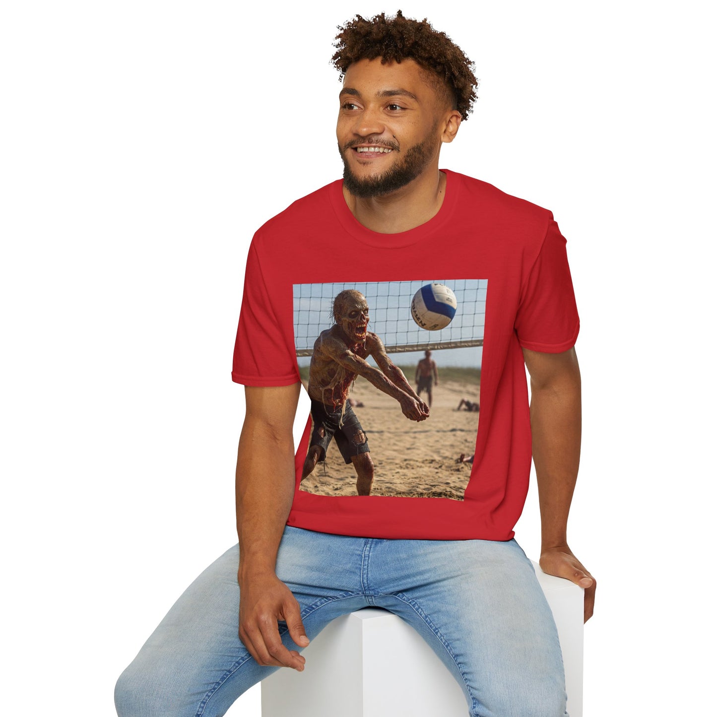 Beach Volleyball Unisex Softstyle T-Shirt - Perfect for Summer Fun and Sports Lovers