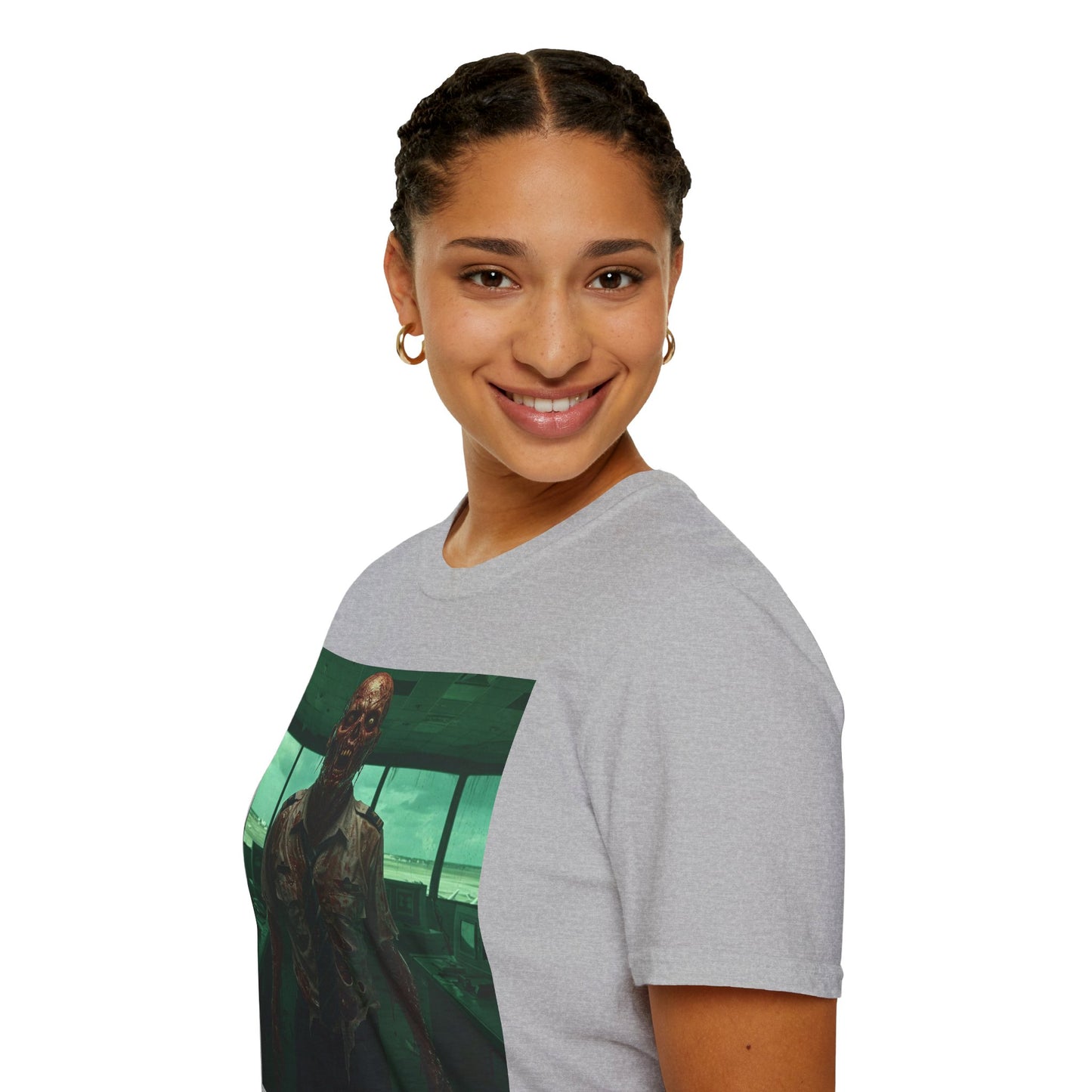 Unisex Softstyle Zombie Graphic Tee - Perfect for Halloween and Horror Fans