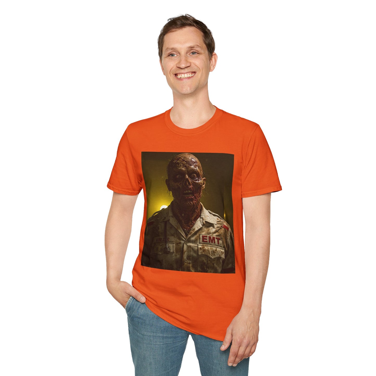 Zombie EMT Unisex Softstyle T-Shirt - Horror Apparel for Halloween