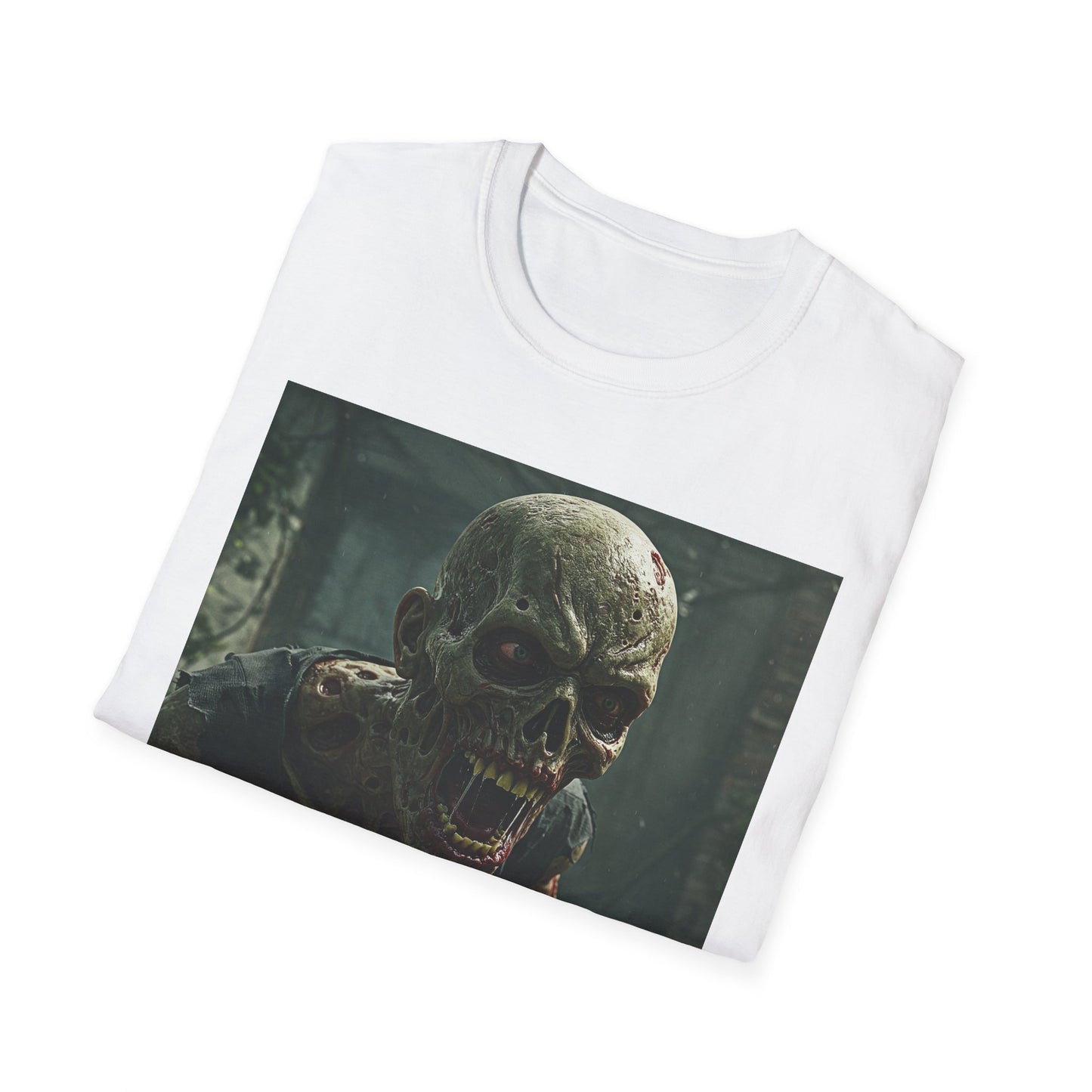 Zombie Graphic Unisex Softstyle T-Shirt | Horror Apparel for Halloween & Everyday Wear