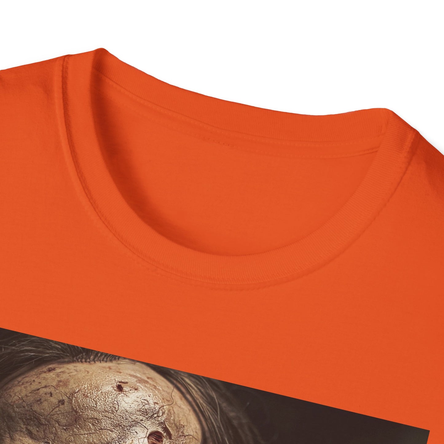 Apocalyptic Portrait Tee, bold, decaying zombie graphic