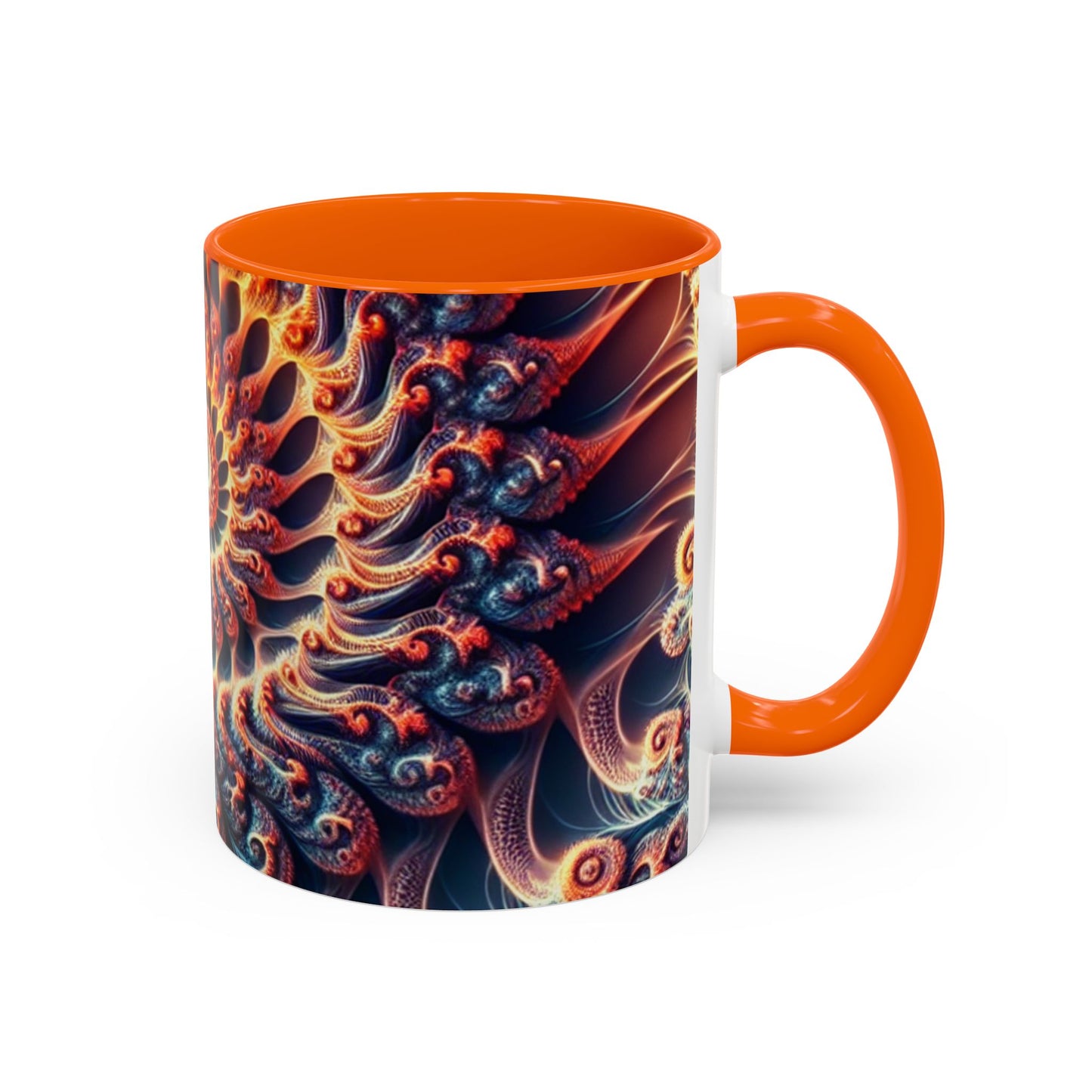 UK - Fractal Art Accent Coffee Mug - Vibrant Design for Home or Office