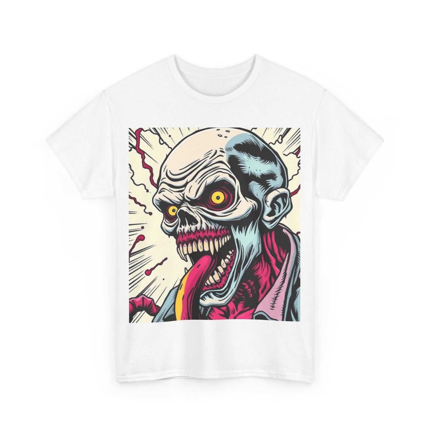 UK - Zombie Graphic Tee - Unisex Heavy Cotton T-Shirt for Halloween and Horror Fans