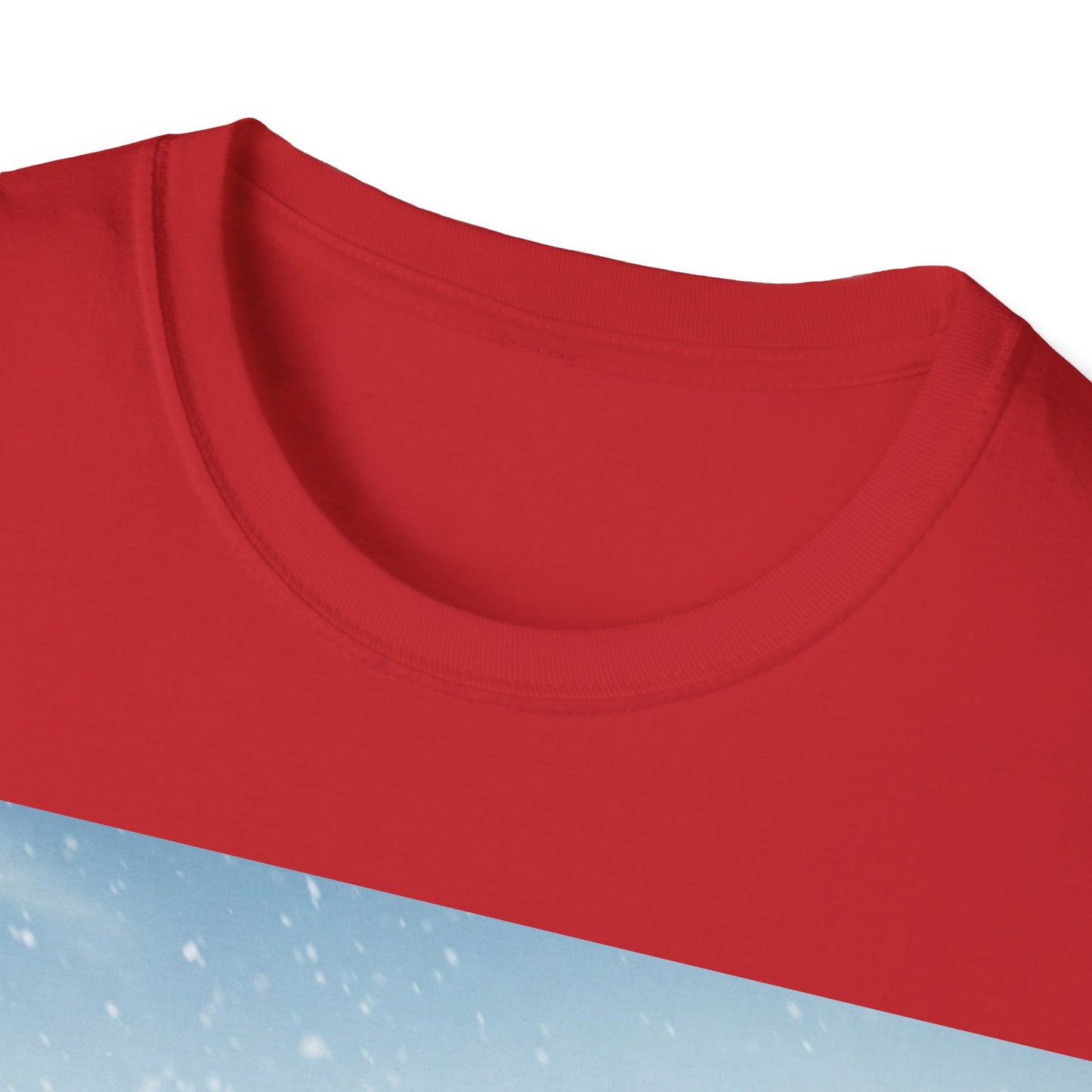 UK - Skiing Zombie Unisex Softstyle T-Shirt - Perfect for Winter Fun & Halloween Enthusiasts