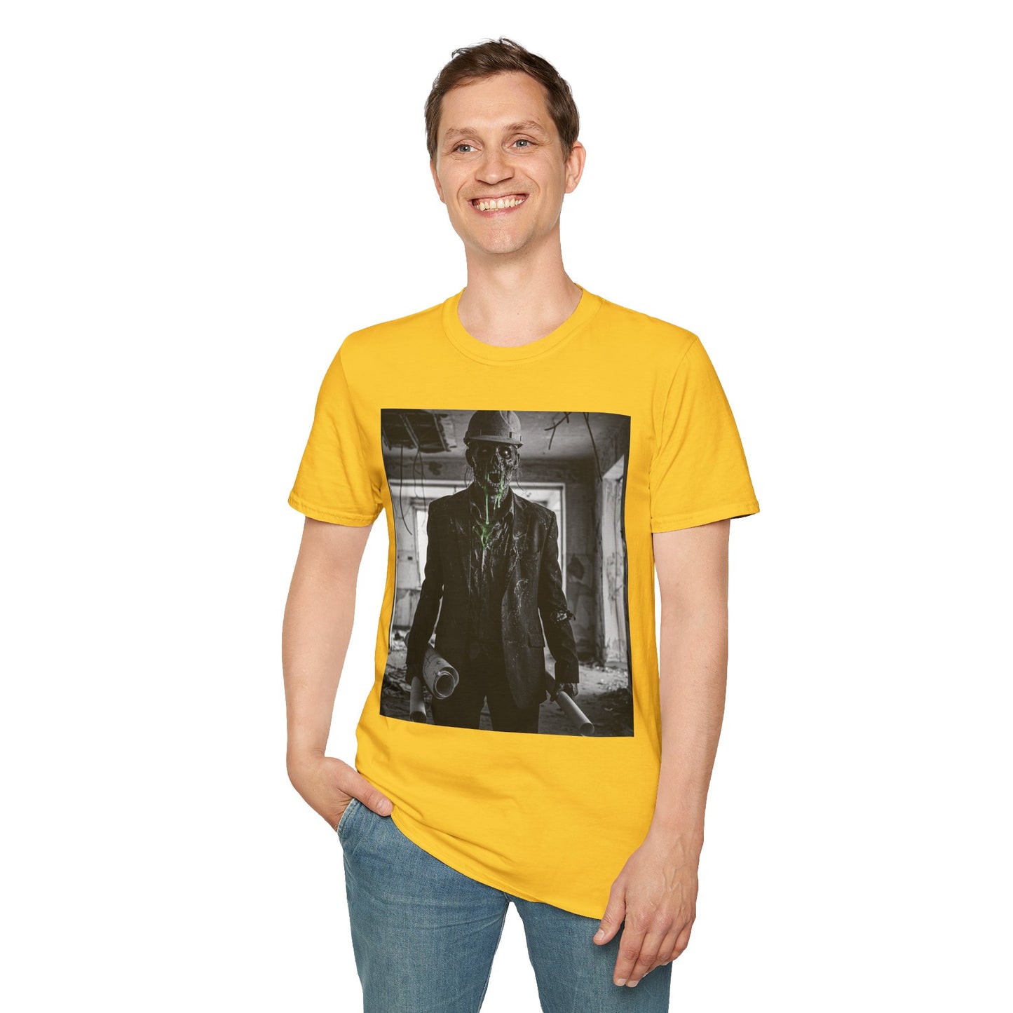 Unisex Softstyle T-Shirt with Creepy Monster Design - Perfect for Halloween and Horror Fans