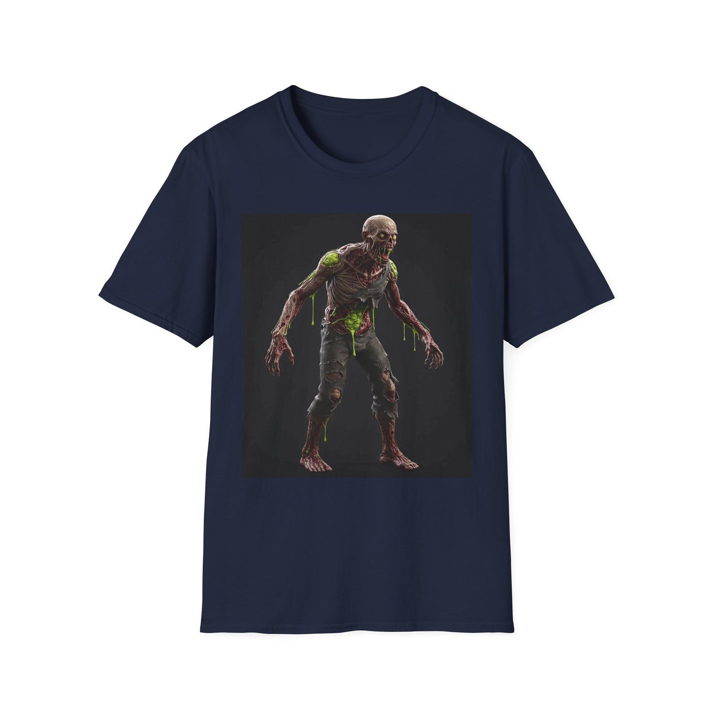 Zombie Graphic Unisex Softstyle T-Shirt - Perfect for Halloween and Horror Fans