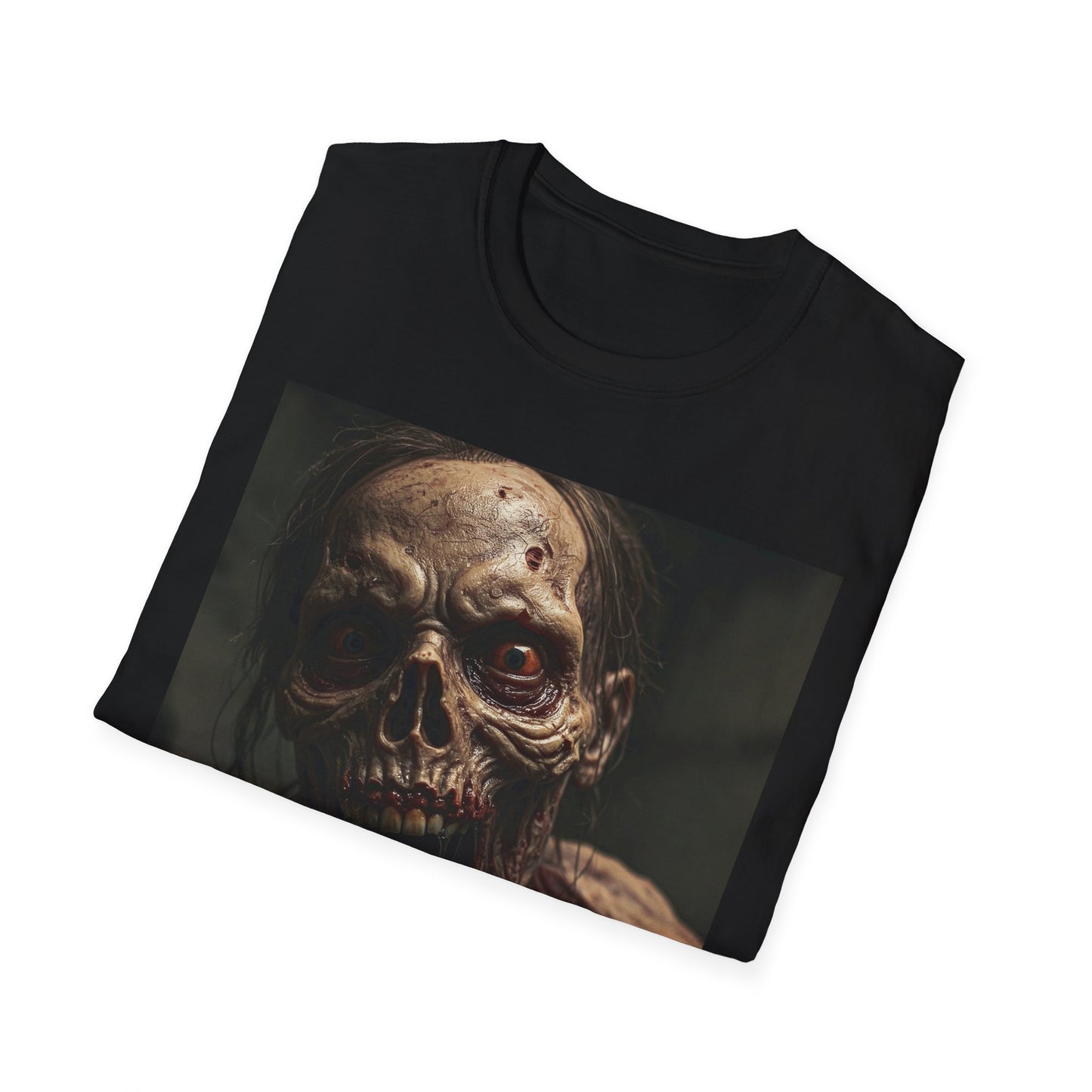 Apocalyptic Portrait Tee, bold, decaying zombie graphic