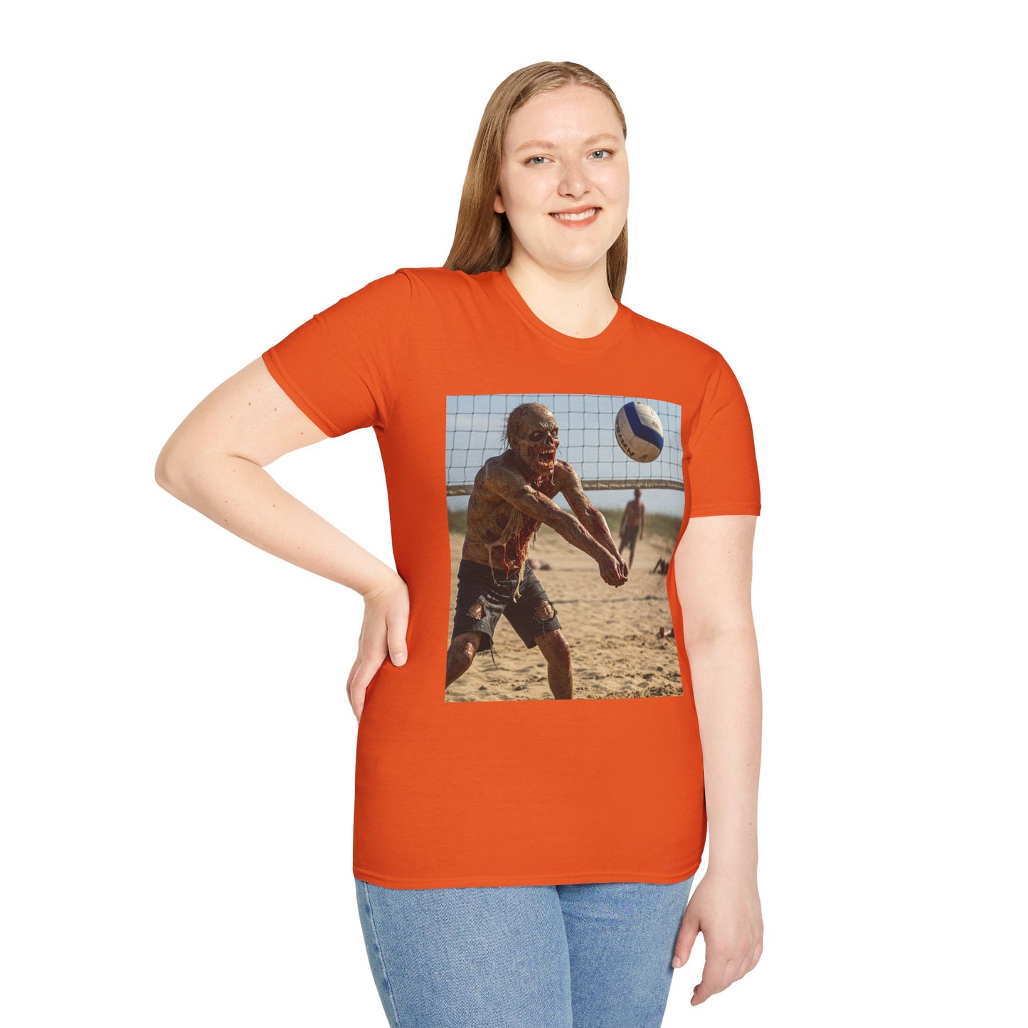 Beach Volleyball Unisex Softstyle T-Shirt - Perfect for Summer Fun and Sports Lovers