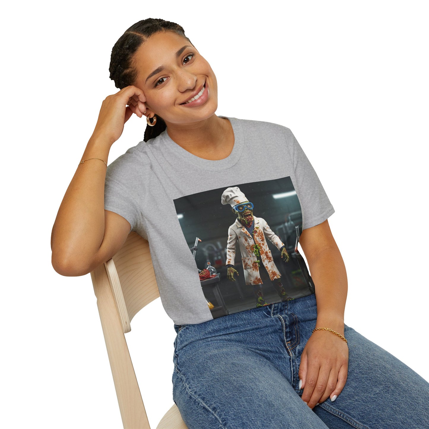 Zombie Chef Unisex Softstyle T-Shirt - Fun Halloween Casualwear