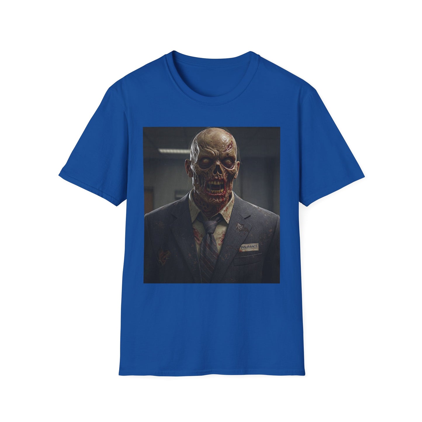 Creepy Zombie Businessman Unisex Softstyle T-Shirt