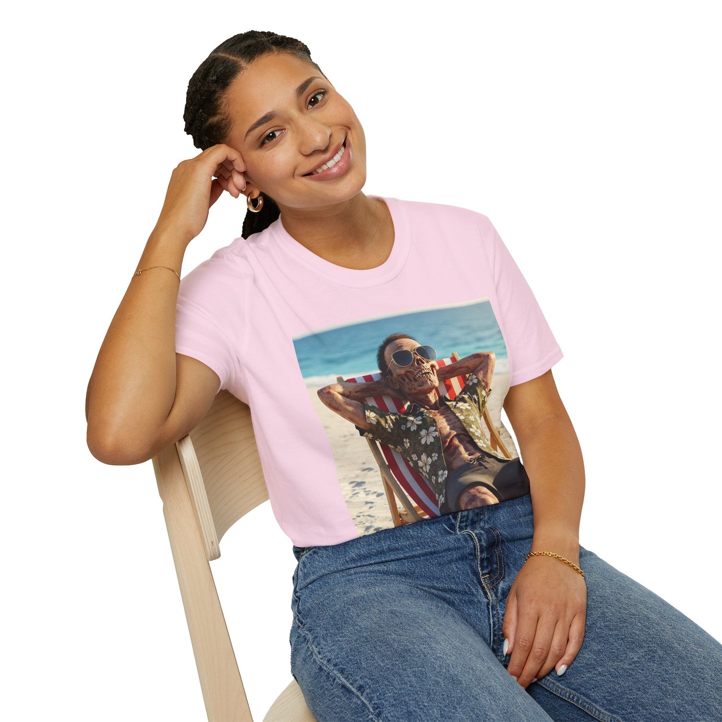 Chill Vibes Unisex Softstyle T-Shirt - Beach Relaxation Design