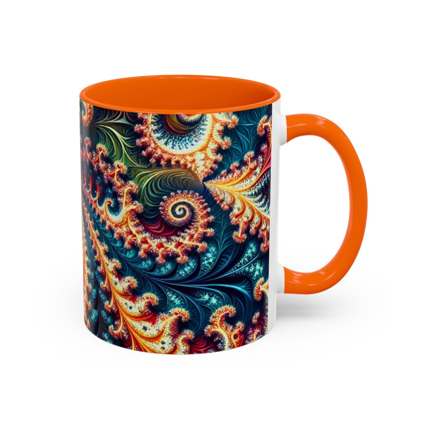 Vibrant Swirl Accent Coffee Mug - 11oz & 15oz