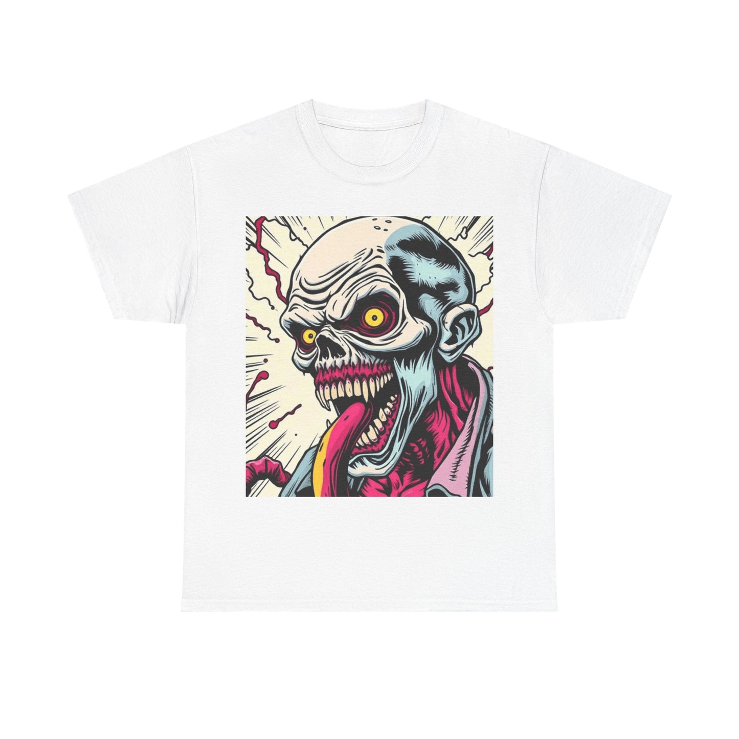 UK - Zombie Graphic Tee - Unisex Heavy Cotton T-Shirt for Halloween and Horror Fans
