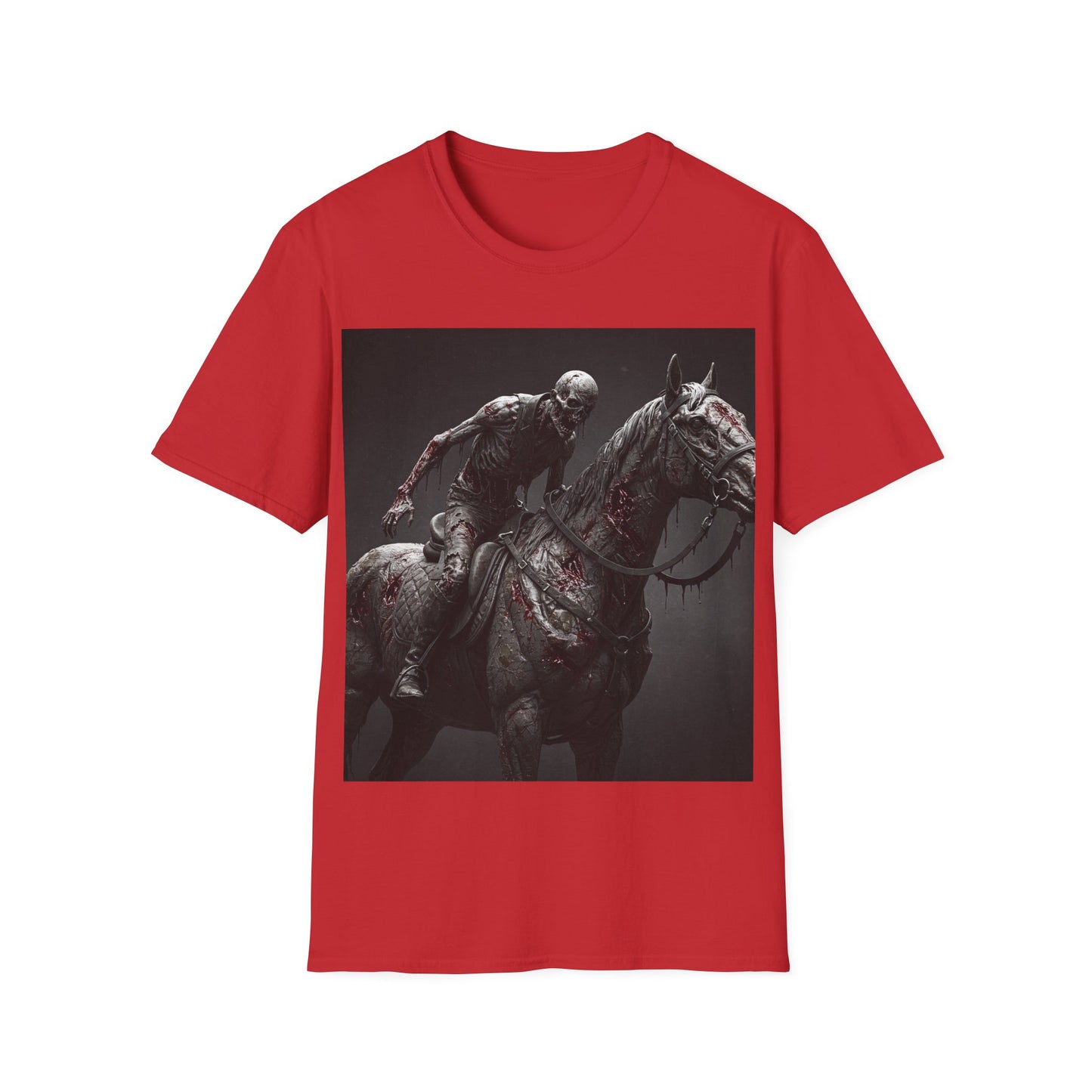 UK - Zombie Horse Apocalyptic Portrait Tee, bold, decaying zombie graphic