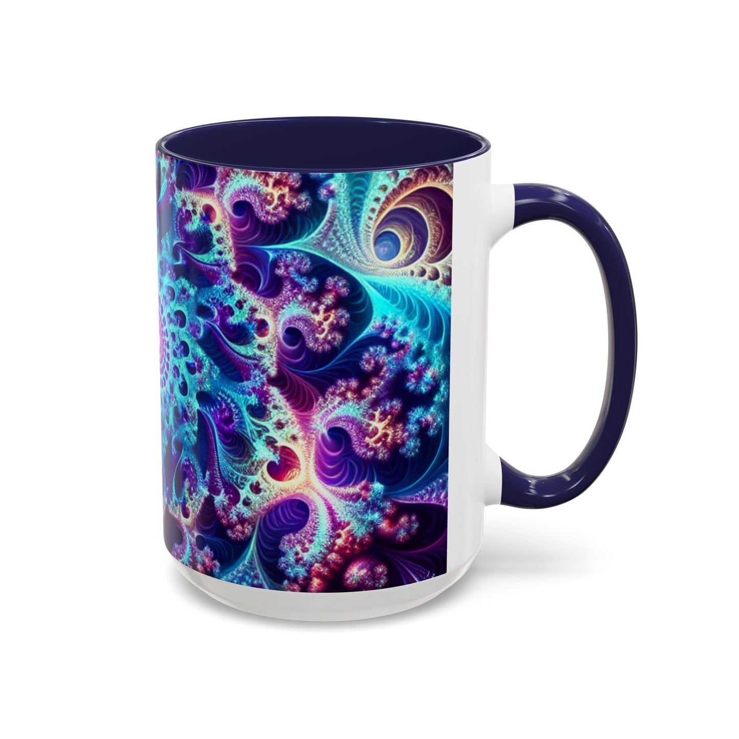 Colorful Spiral Accent Coffee Mug - 11 & 15oz