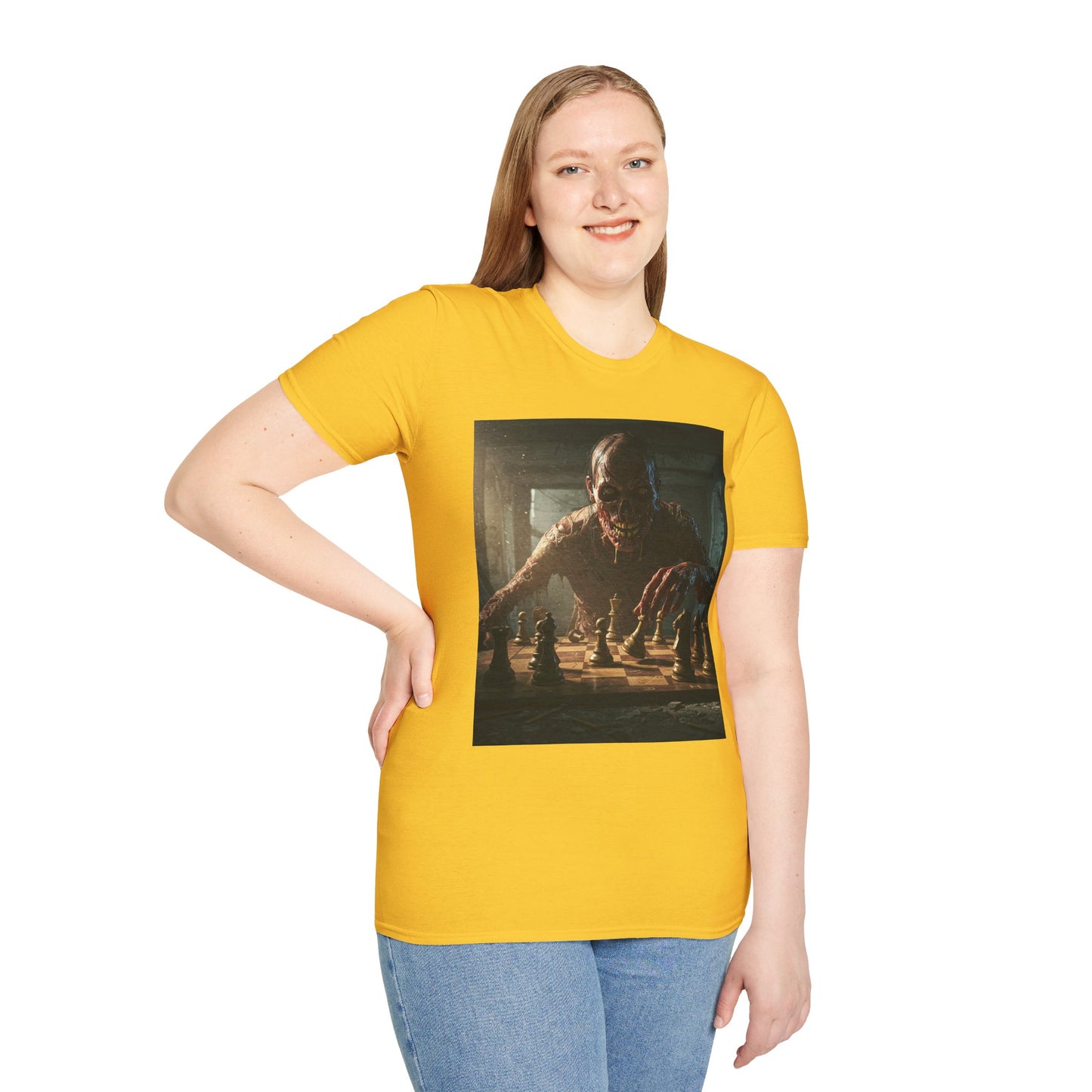 Vintage Chess Monster Unisex Softstyle T-Shirt - Perfect for Game Nights and Fantasy Fans