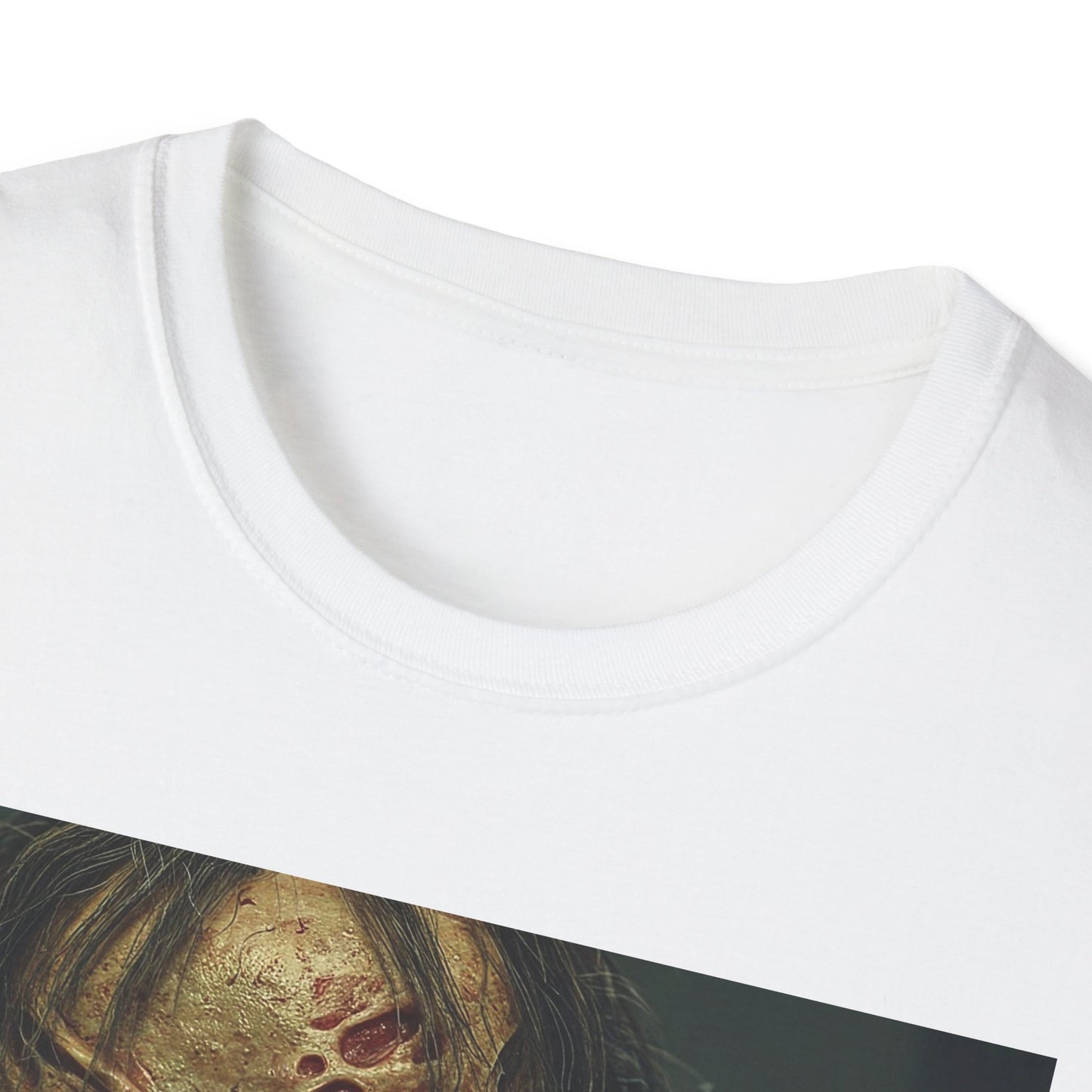 Apocalyptic Portrait Tee, bold, decaying zombie graphic
