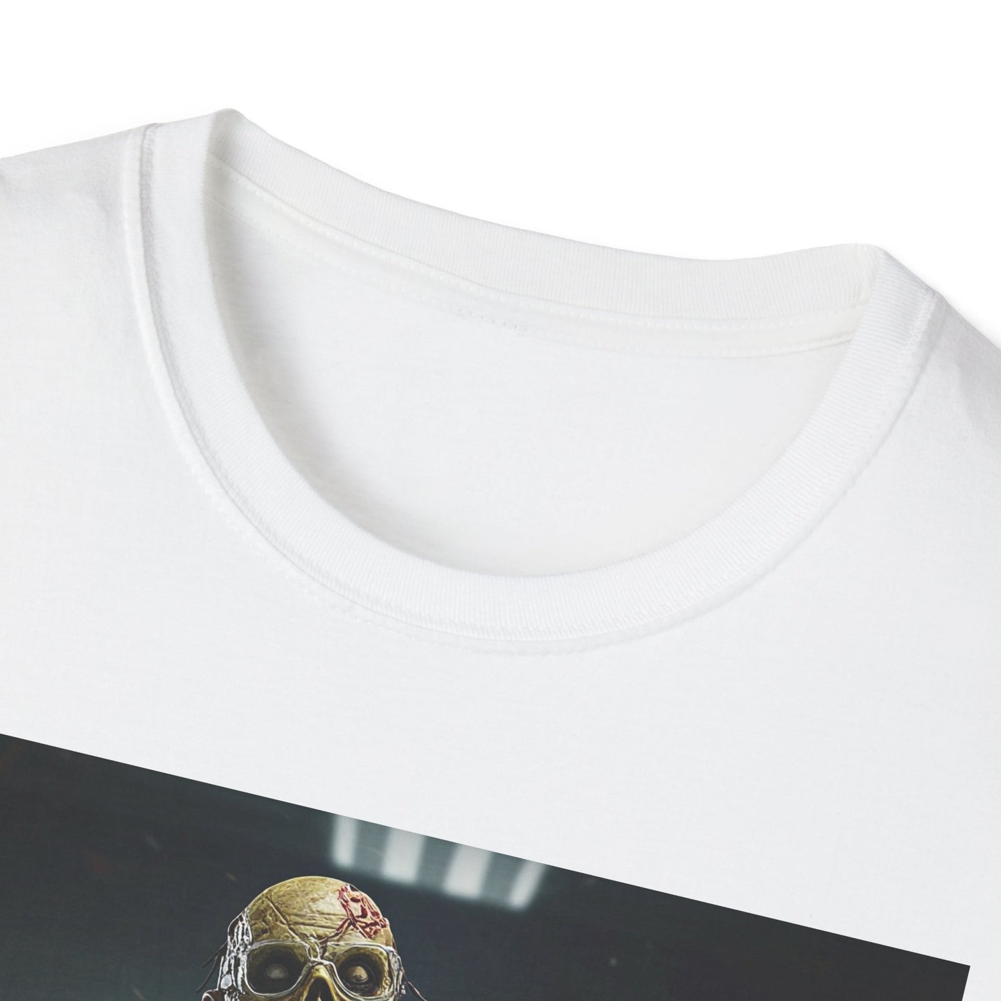 Zombie Scientist Unisex Softstyle T-Shirt - Perfect for Halloween and Horror Fans