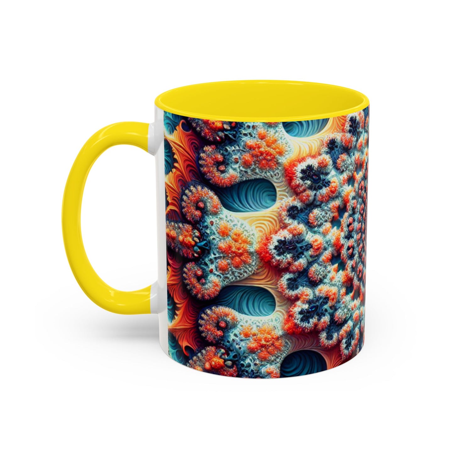 Vibrant Kaleidoscope Accent Coffee Mug - 11oz & 15oz