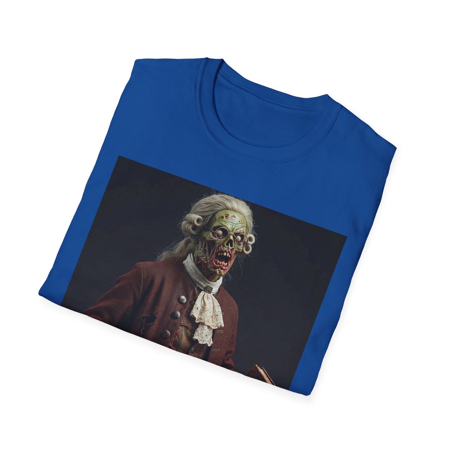 Creepy Zombie Portrait Unisex Softstyle T-Shirt - Perfect for Halloween