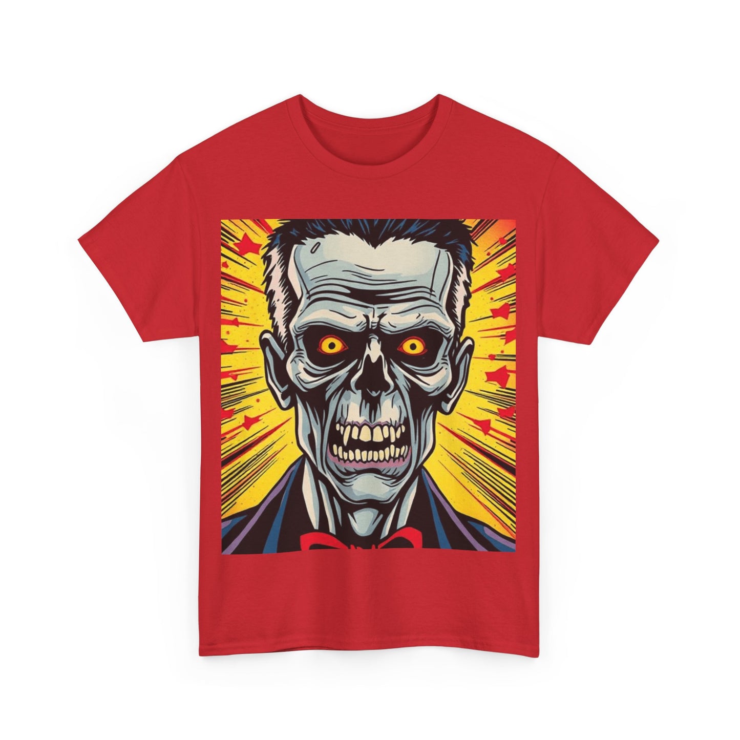 UK - Spooky Vintage Skull Tee - Unisex Heavy Cotton T-Shirt
