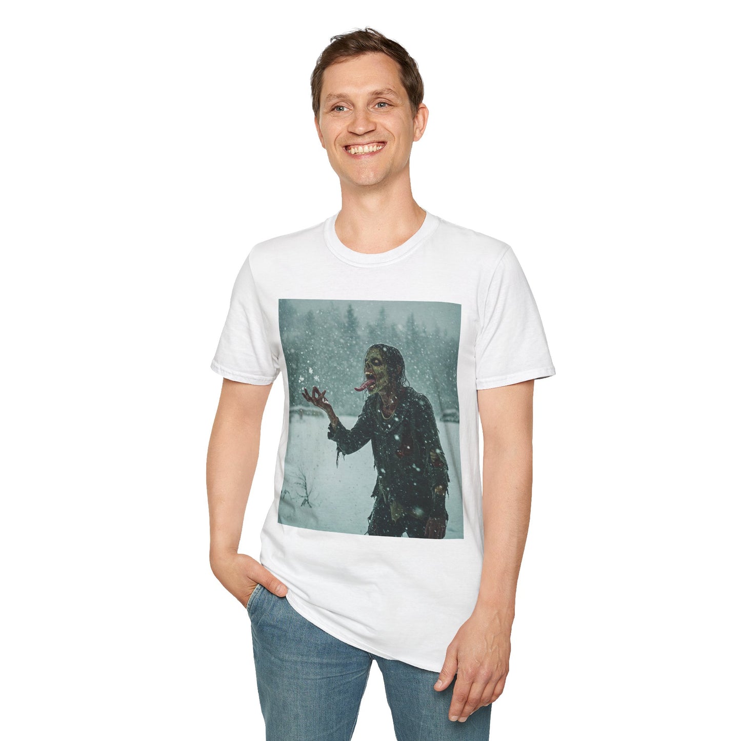 Chilling Horror Graphic Tee - Unisex Softstyle T-Shirt with Spooky Design