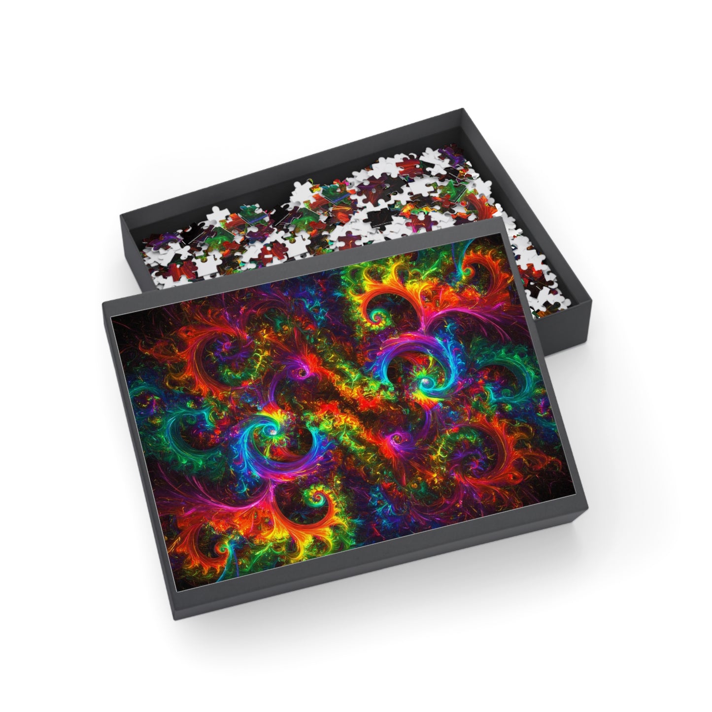 Vibrant Abstract Swirl Puzzle - 500-Piece Jigsaw for Relaxation and Fun