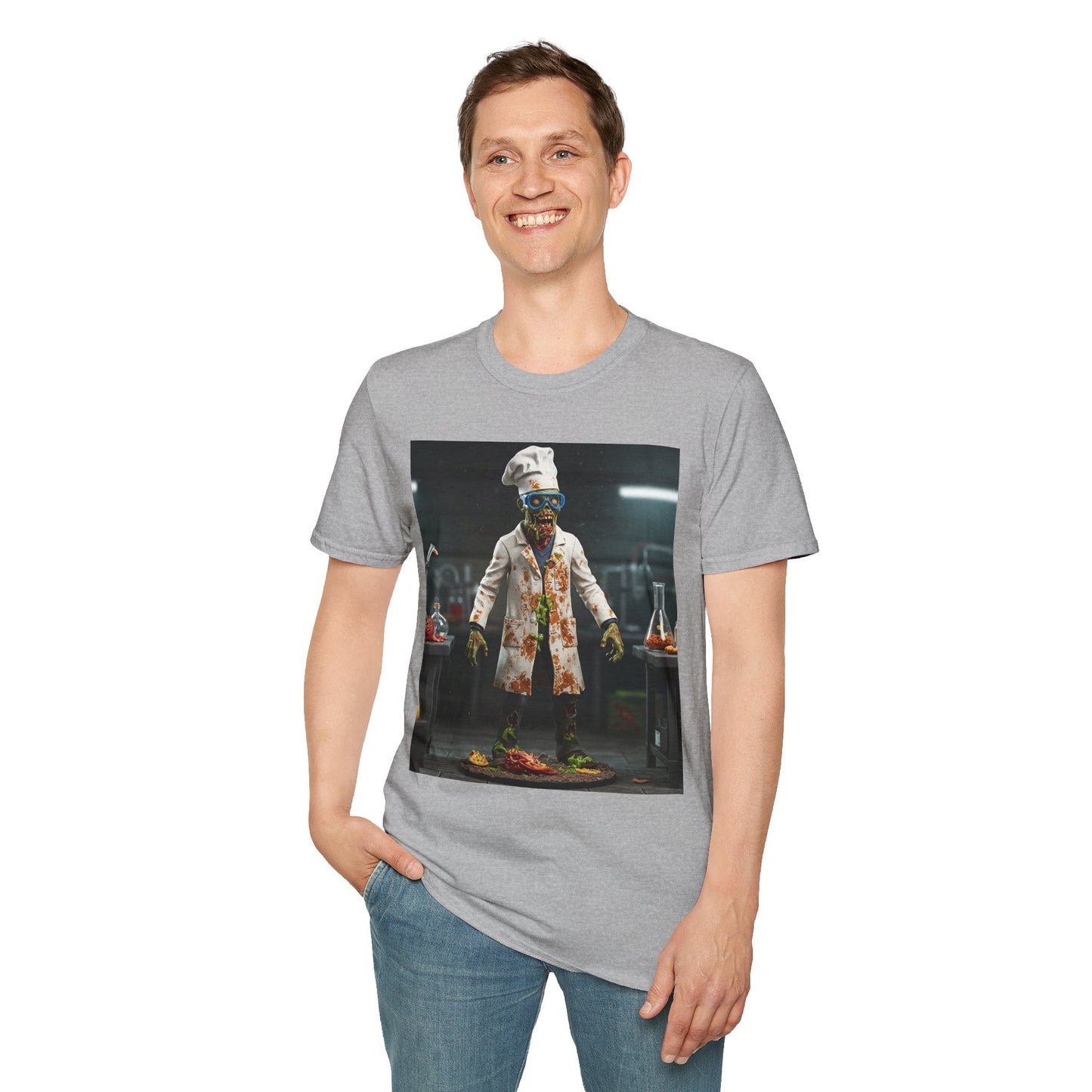 Zombie Chef Unisex Softstyle T-Shirt - Fun Halloween Casualwear