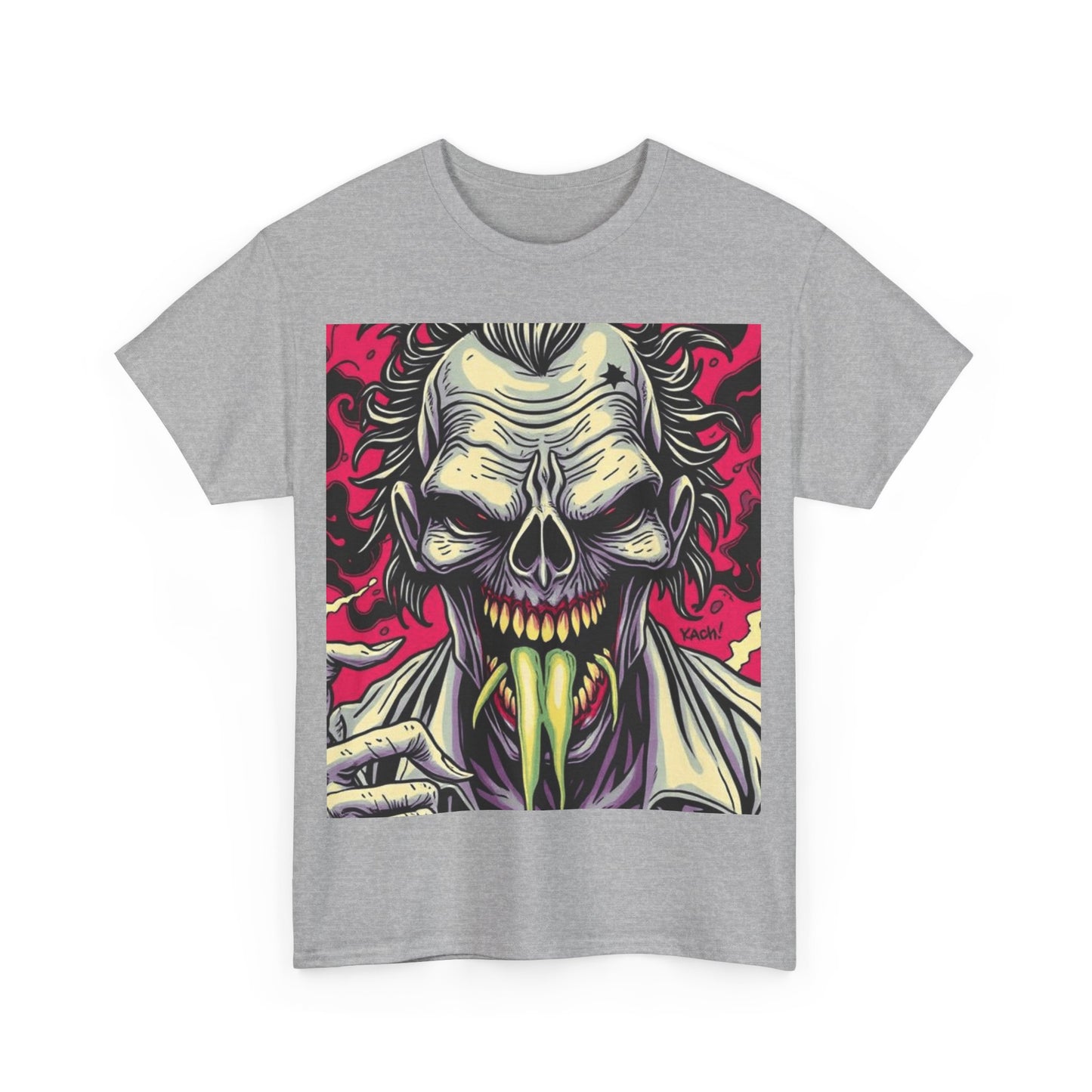 UK - Graphic Horror T-Shirt - Unisex Heavy Cotton Tee with Skull Design