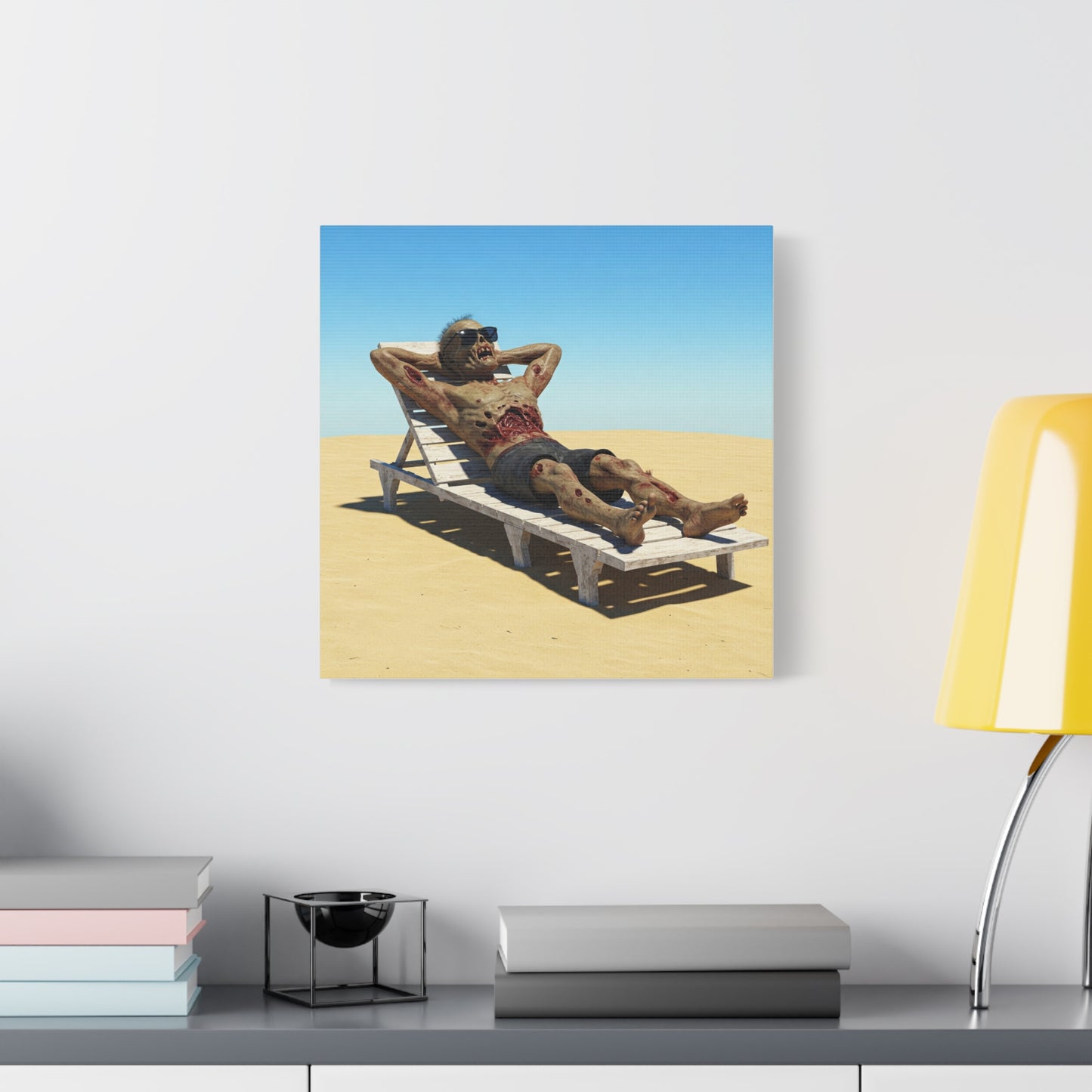 Zombie Beach Bум canvas art - Perfect for Halloween decor and unique gifts