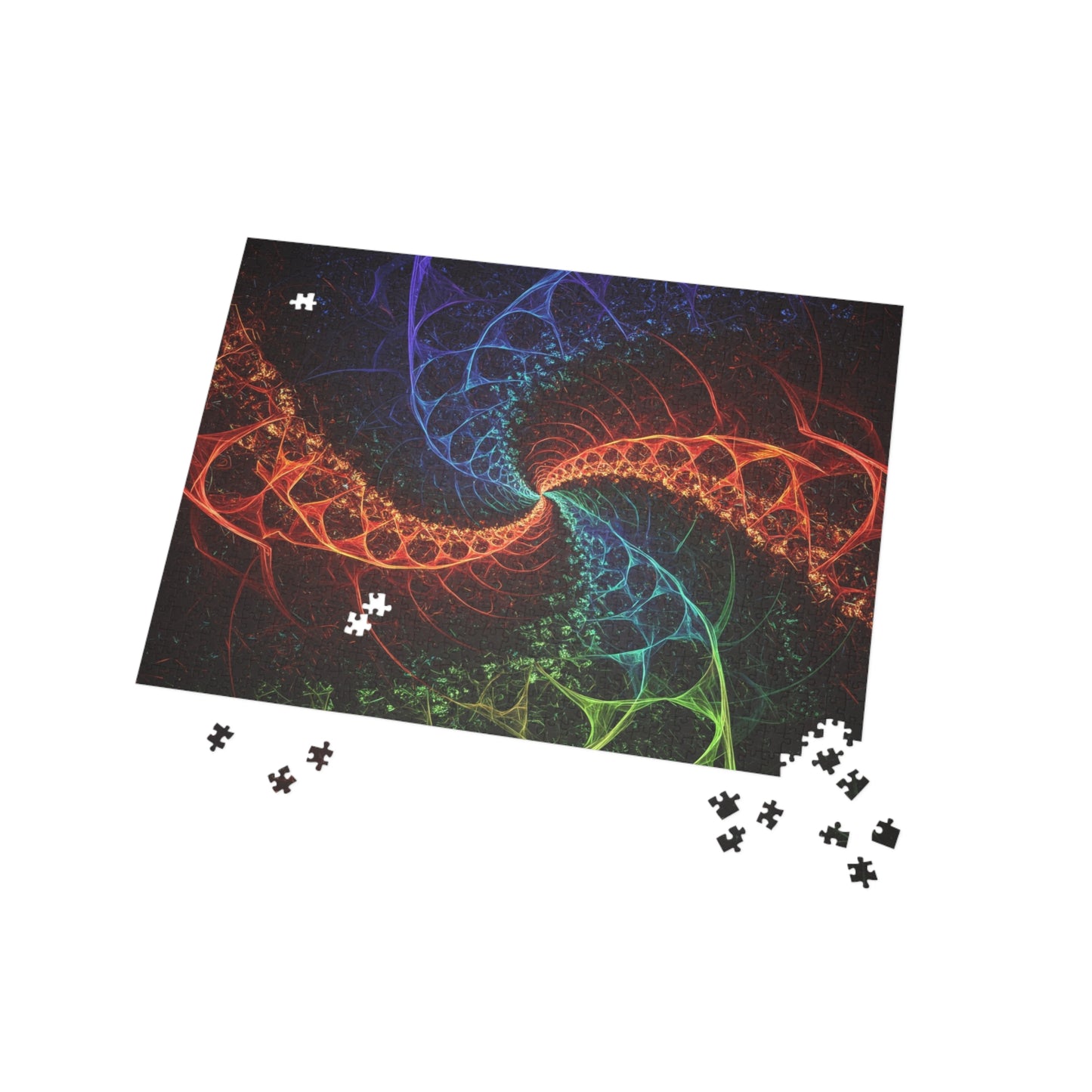 Colorful Fractal Puzzle - 96, 252, 500, 1000-Piece for Mindful Relaxation & Family Fun