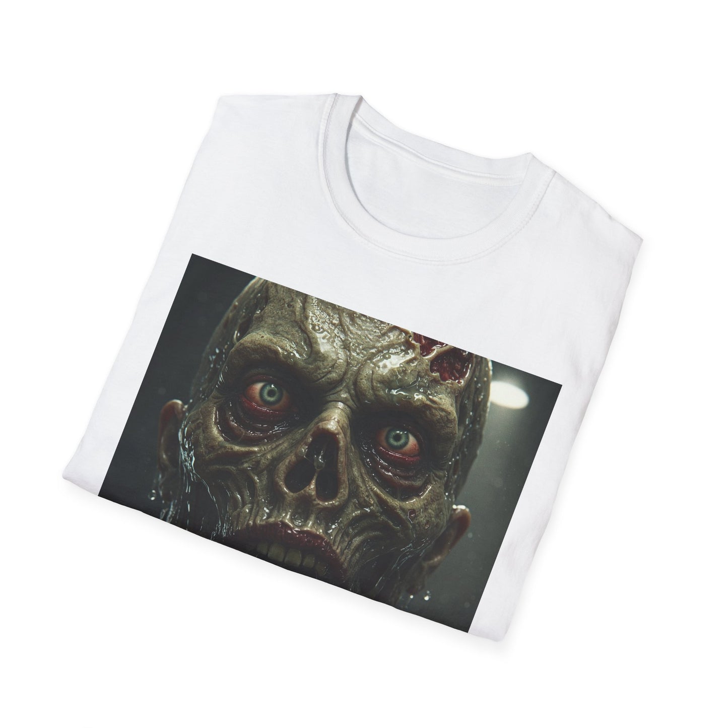 Apocalyptic Portrait Tee, bold, decaying zombie graphic