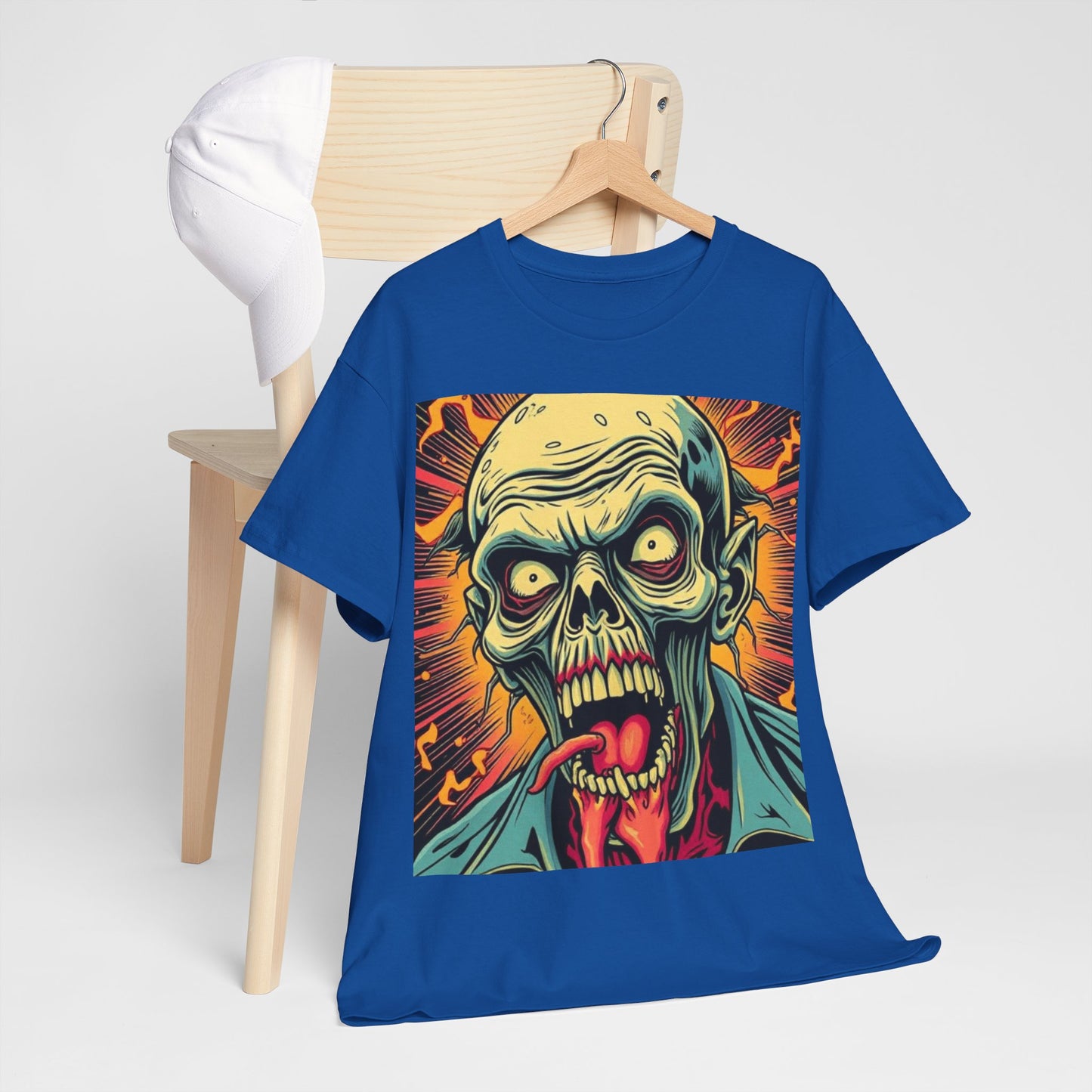 UK - Unisex Zombie Graphic Tee - Heavy Cotton T-Shirt for Horror Fans