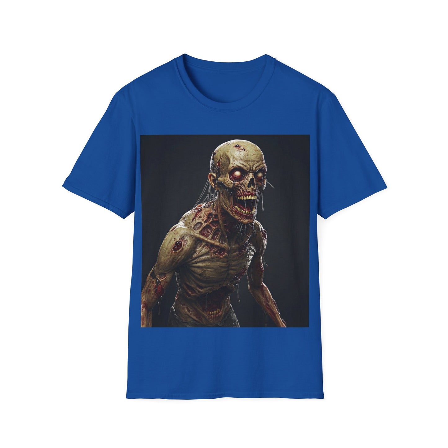 UK - Spooky Skeleton Unisex Softstyle T-Shirt - Perfect for Halloween & Horror Fans