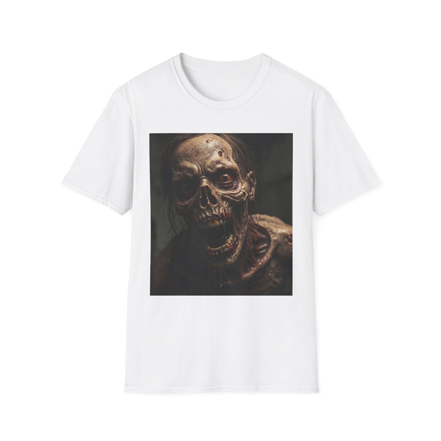 Apocalyptic Portrait Tee, bold, decaying zombie graphic