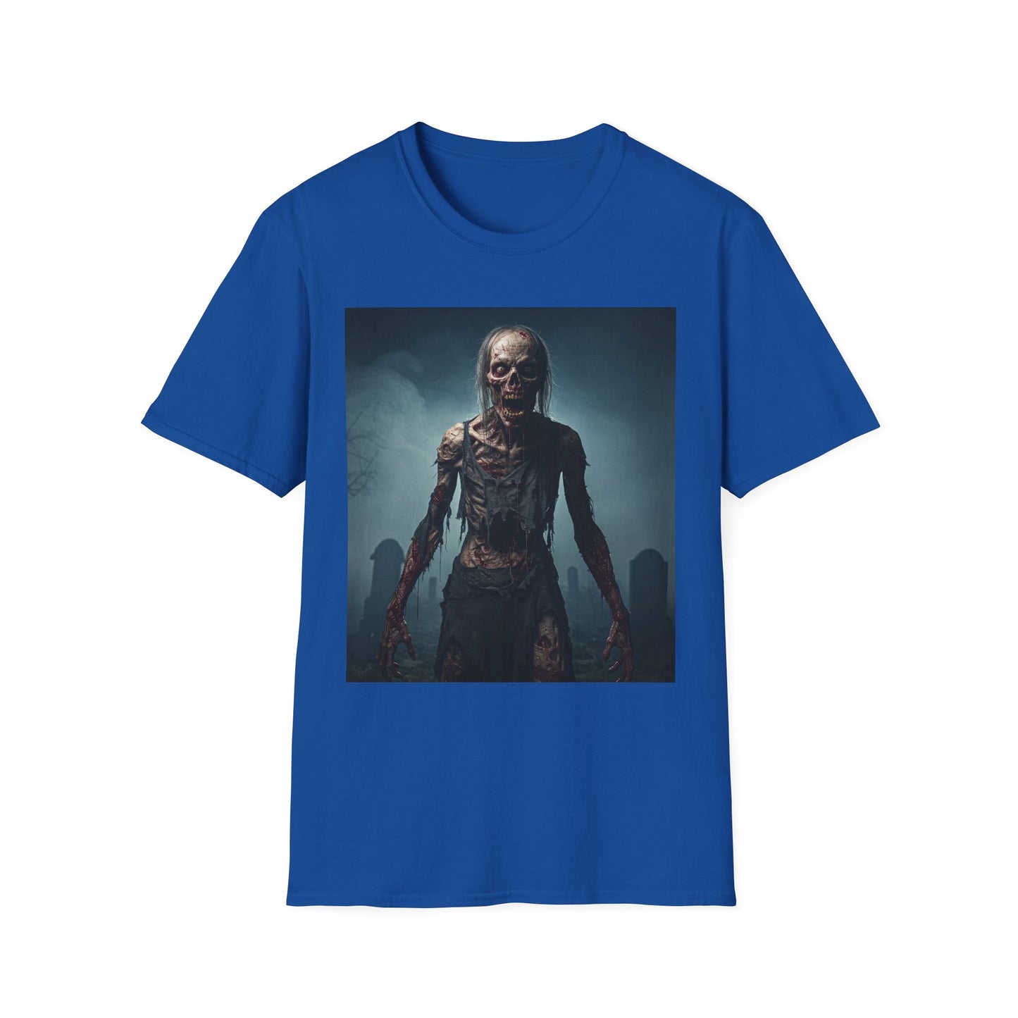 Apocalyptic Portrait Tee, bold, decaying zombie graphic