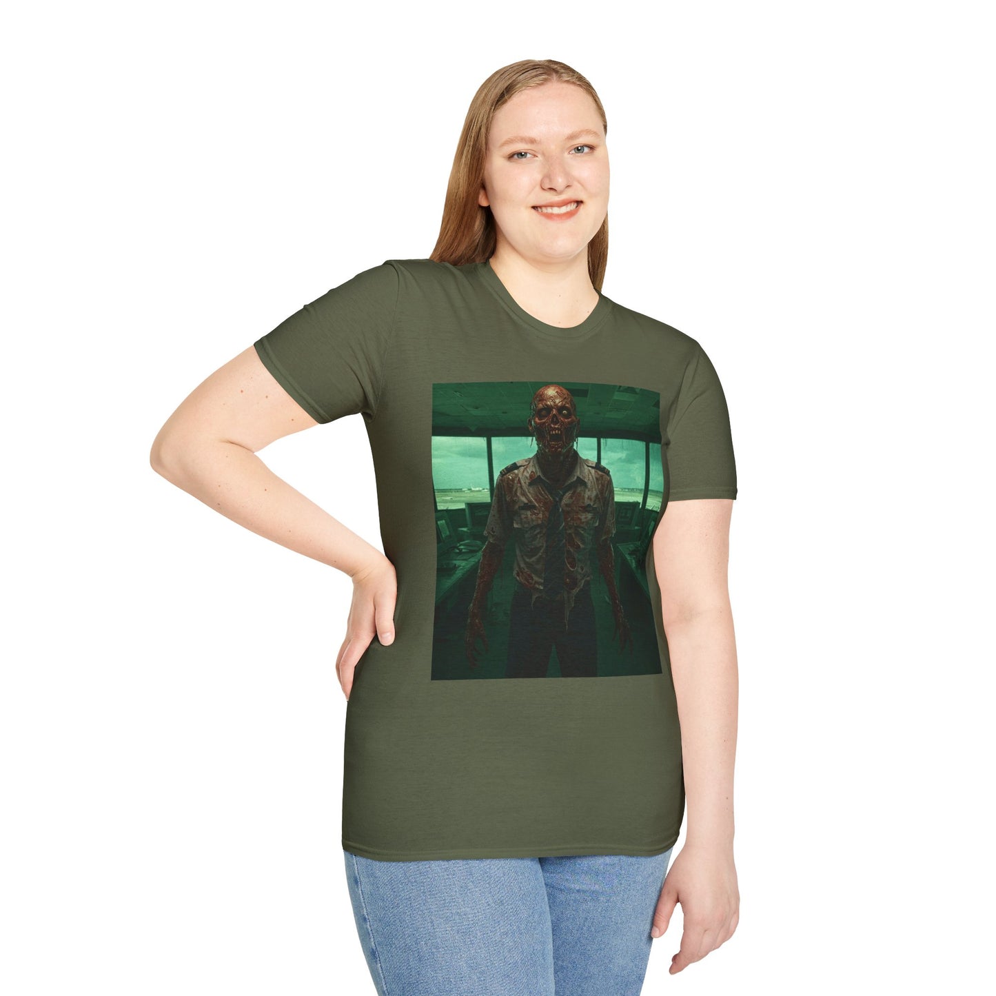 Unisex Softstyle Zombie Graphic Tee - Perfect for Halloween and Horror Fans