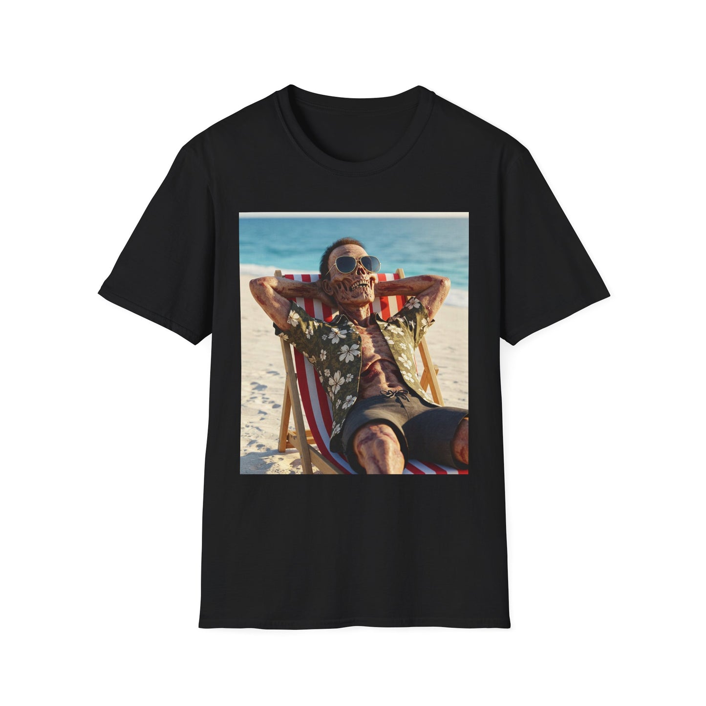 Chill Vibes Unisex Softstyle T-Shirt - Beach Relaxation Design