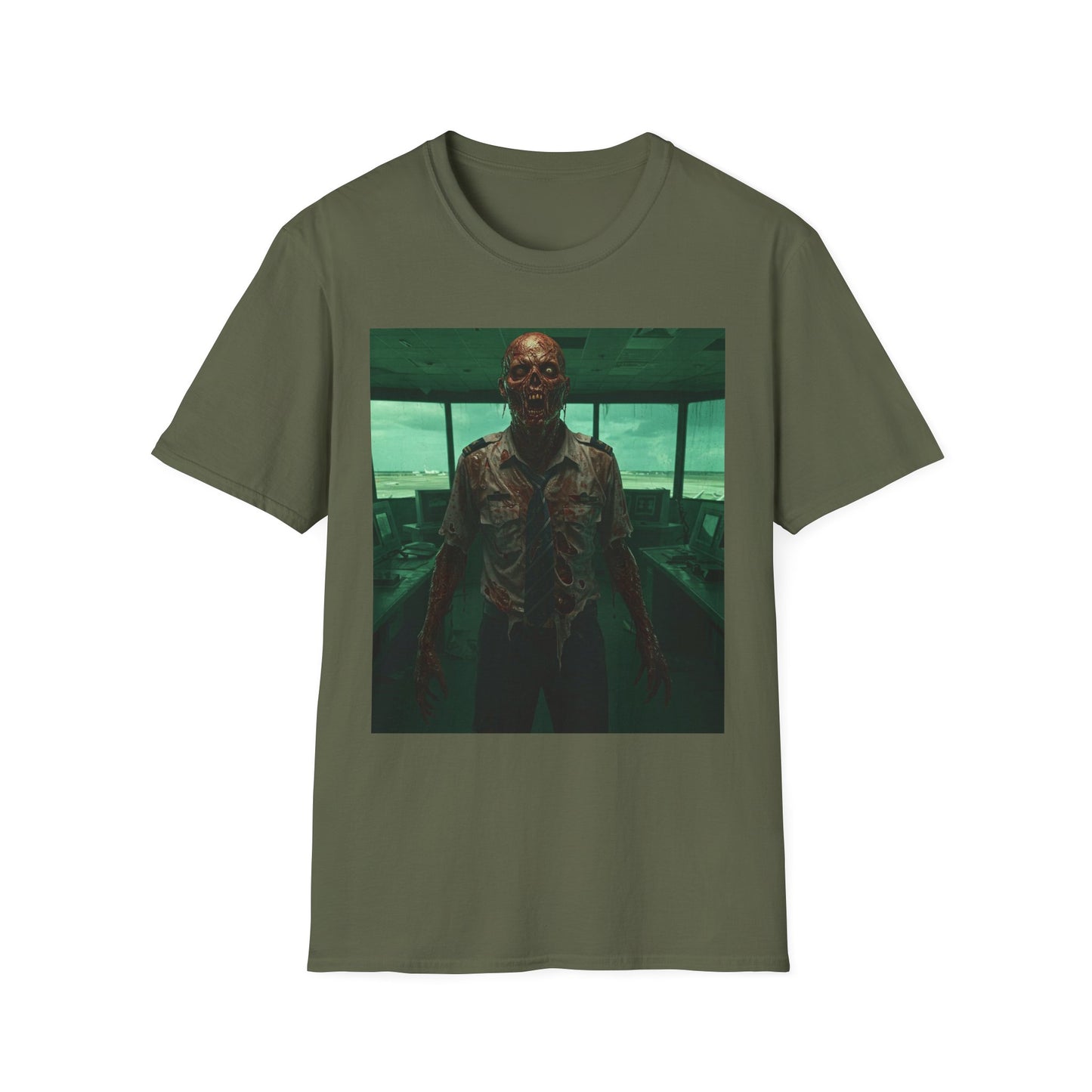 Unisex Softstyle Zombie Graphic Tee - Perfect for Halloween and Horror Fans